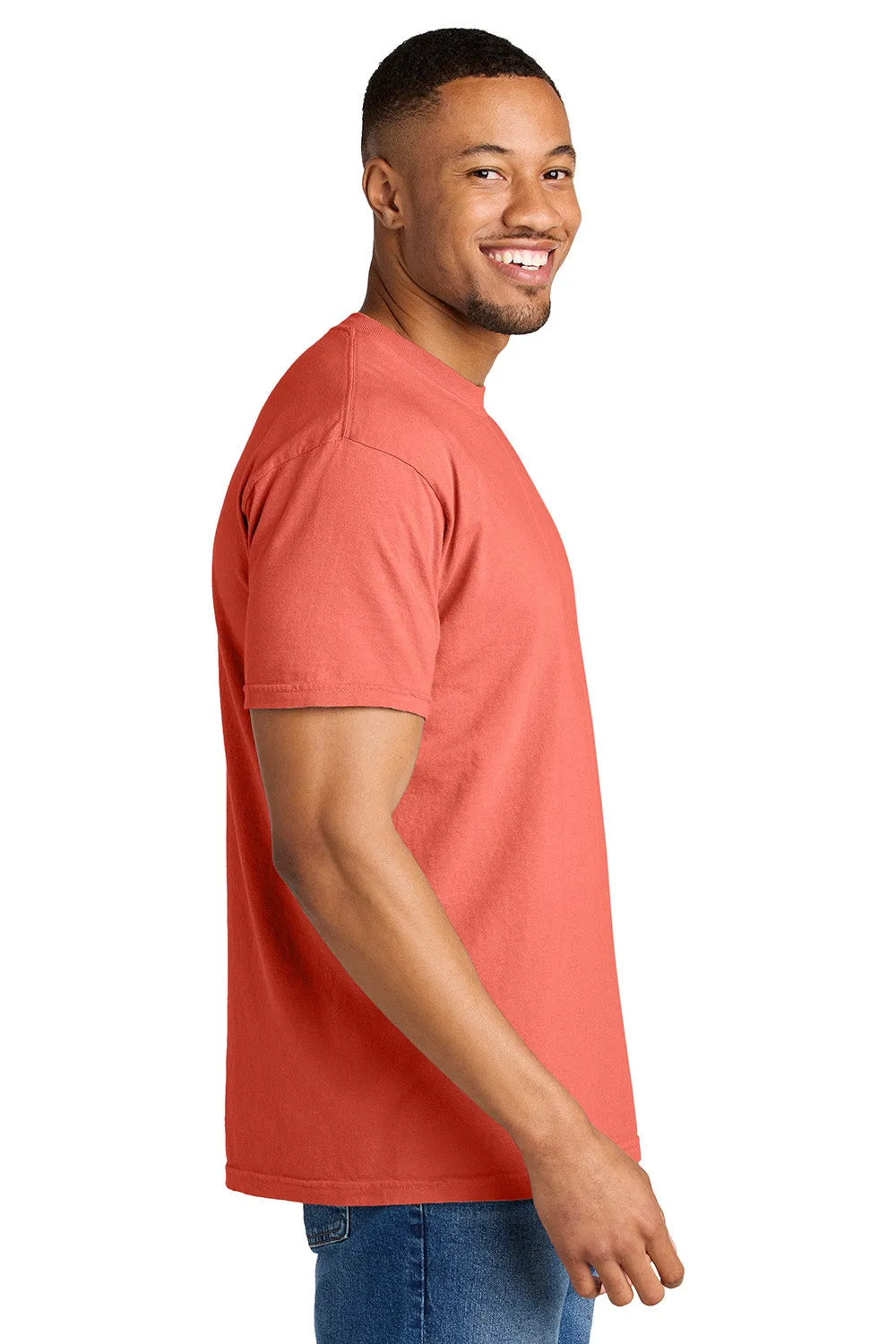 Comfort Colors Mens Short Sleeve Crewneck T-Shirt - Bright Salmon