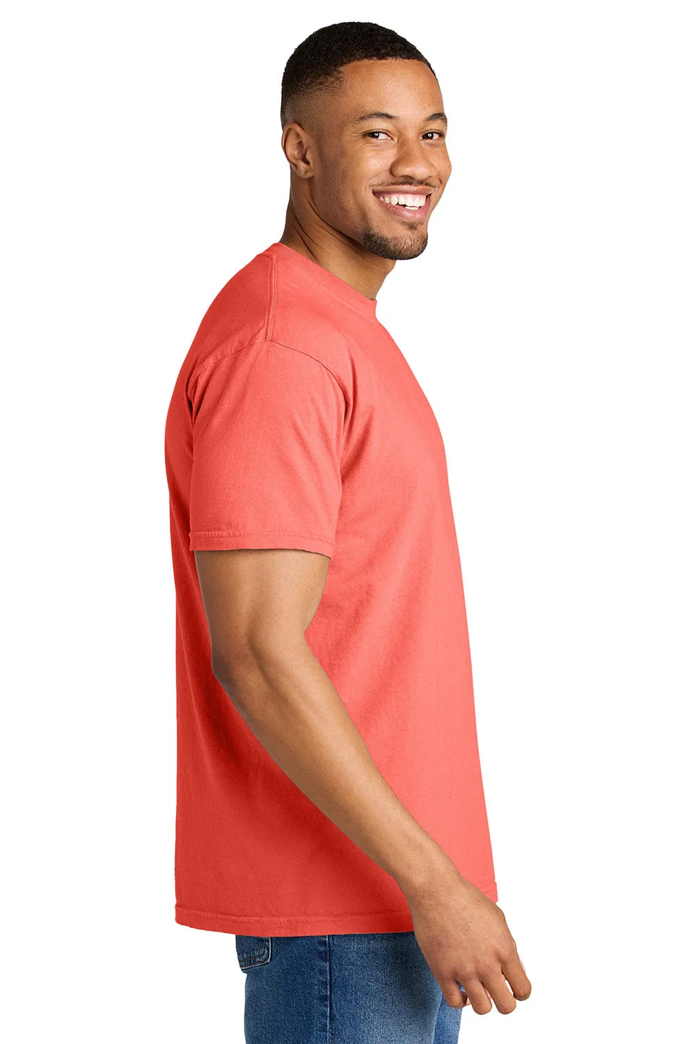 Comfort Colors Mens Short Sleeve Crewneck T-Shirt - Neon Red Orange