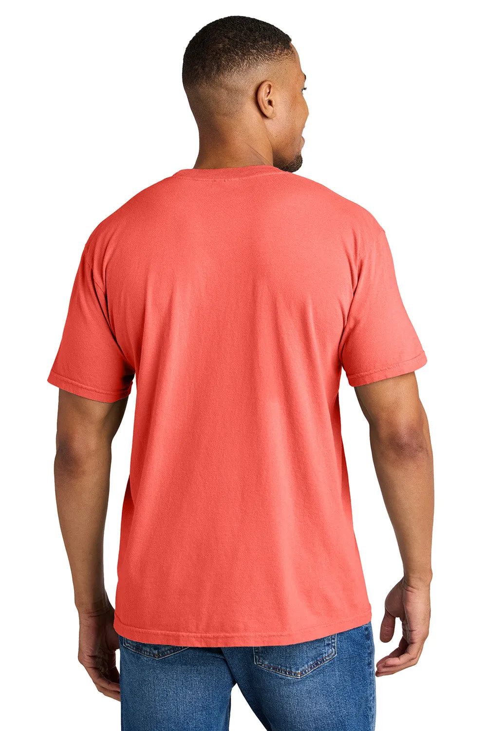 Comfort Colors Mens Short Sleeve Crewneck T-Shirt - Neon Red Orange
