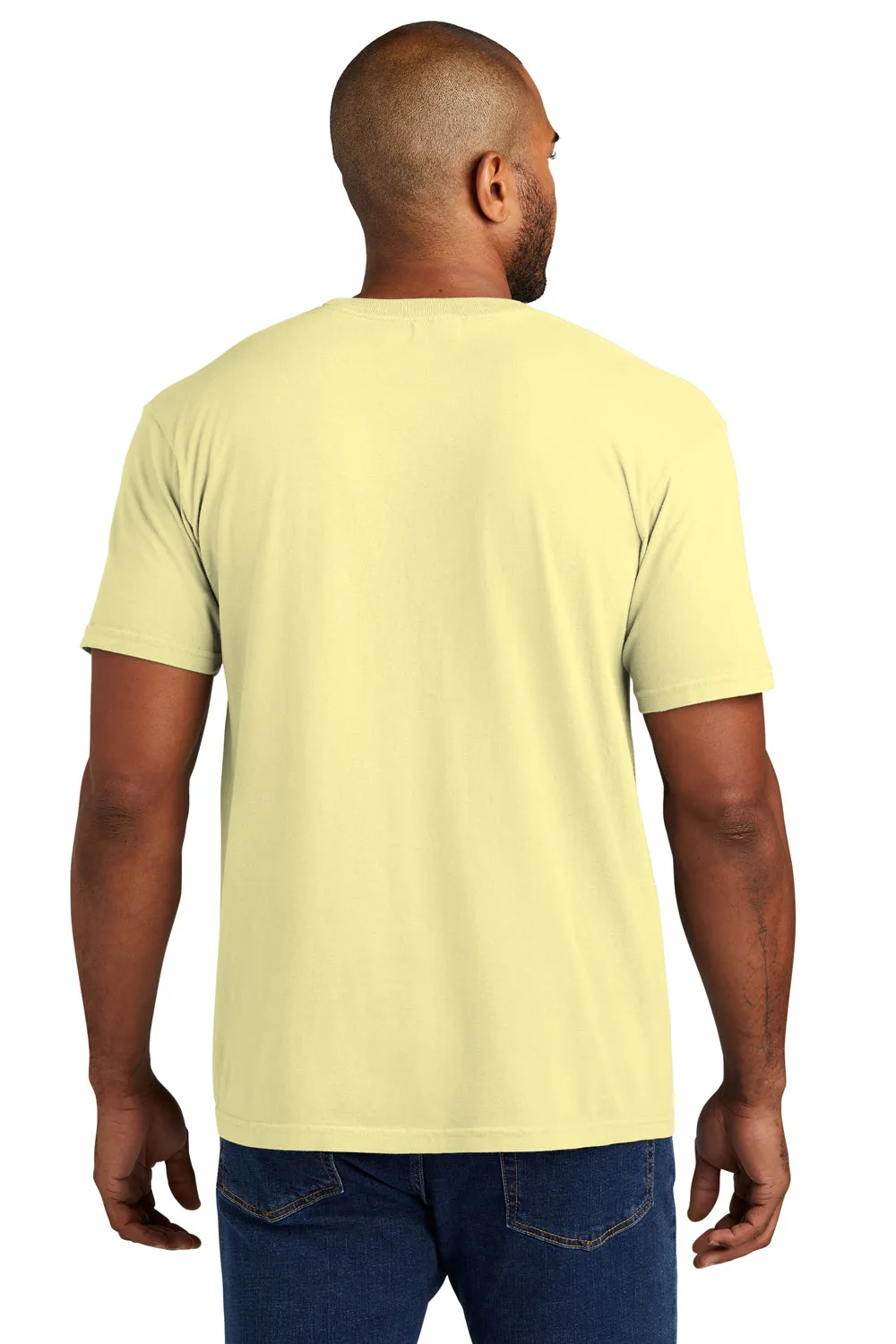 Comfort Colors Mens Short Sleeve Crewneck T-Shirt w/ Pocket - Banana Yellow