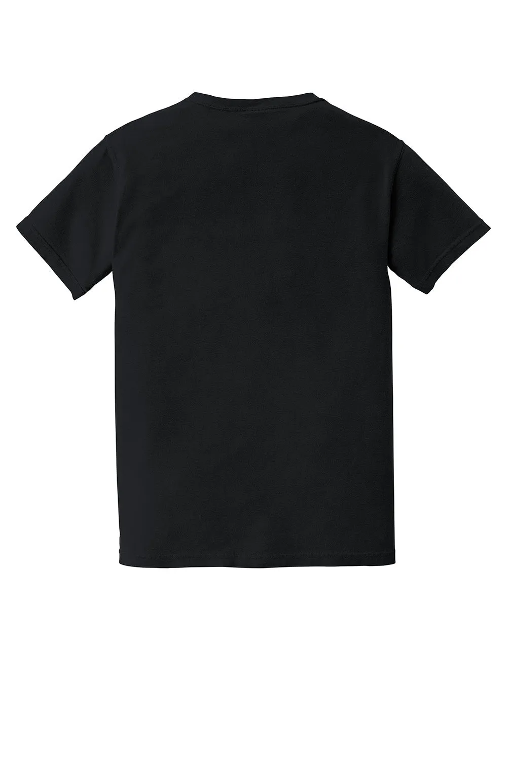 Comfort Colors Mens Short Sleeve Crewneck T-Shirt w/ Pocket - Black