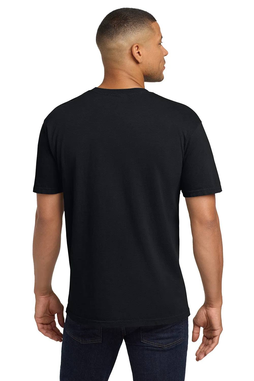Comfort Colors Mens Short Sleeve Crewneck T-Shirt w/ Pocket - Black