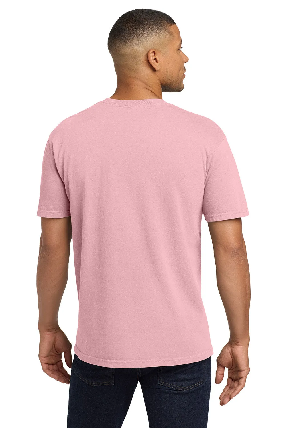 Comfort Colors Mens Short Sleeve Crewneck T-Shirt w/ Pocket - Blossom Pink