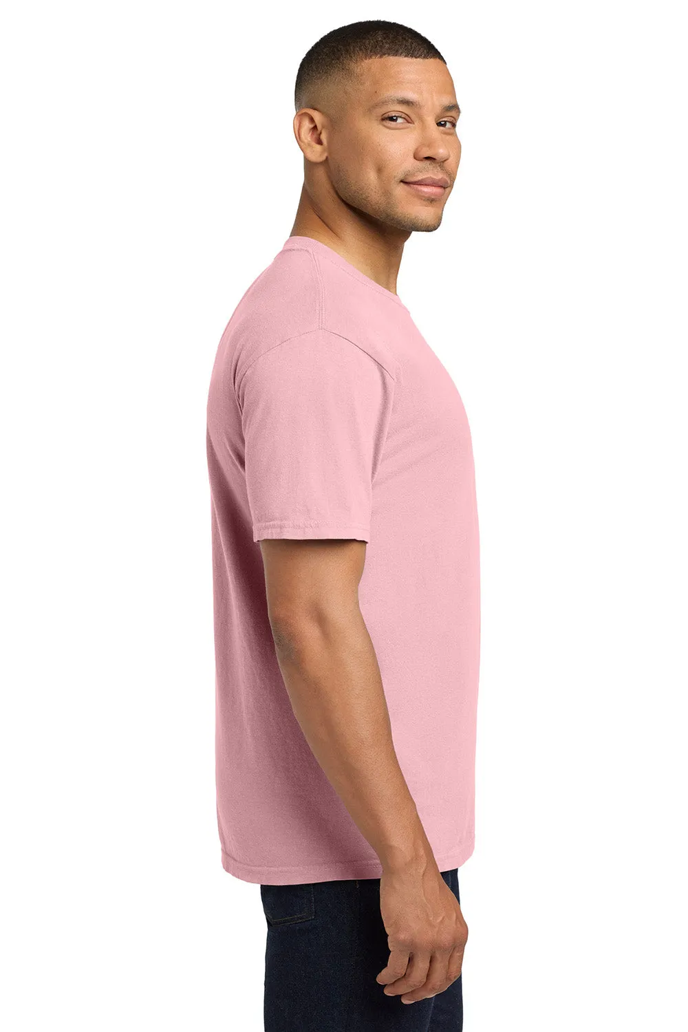 Comfort Colors Mens Short Sleeve Crewneck T-Shirt w/ Pocket - Blossom Pink