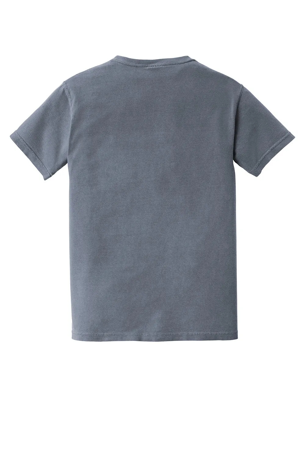 Comfort Colors Mens Short Sleeve Crewneck T-Shirt w/ Pocket - Blue Jean