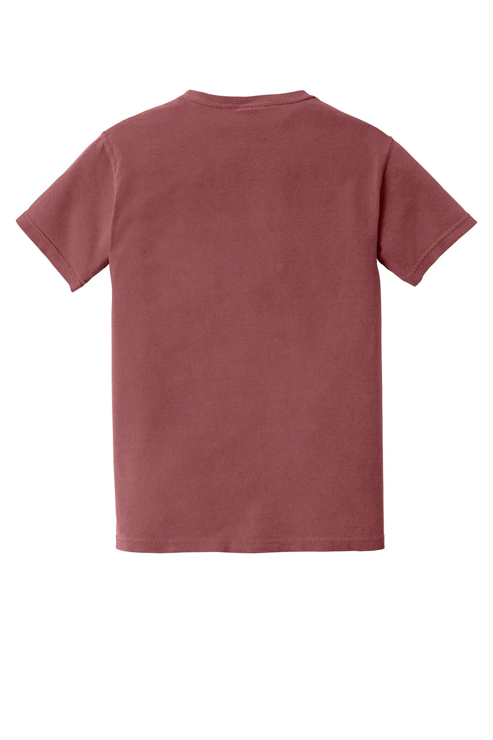Comfort Colors Mens Short Sleeve Crewneck T-Shirt w/ Pocket - Brick Red