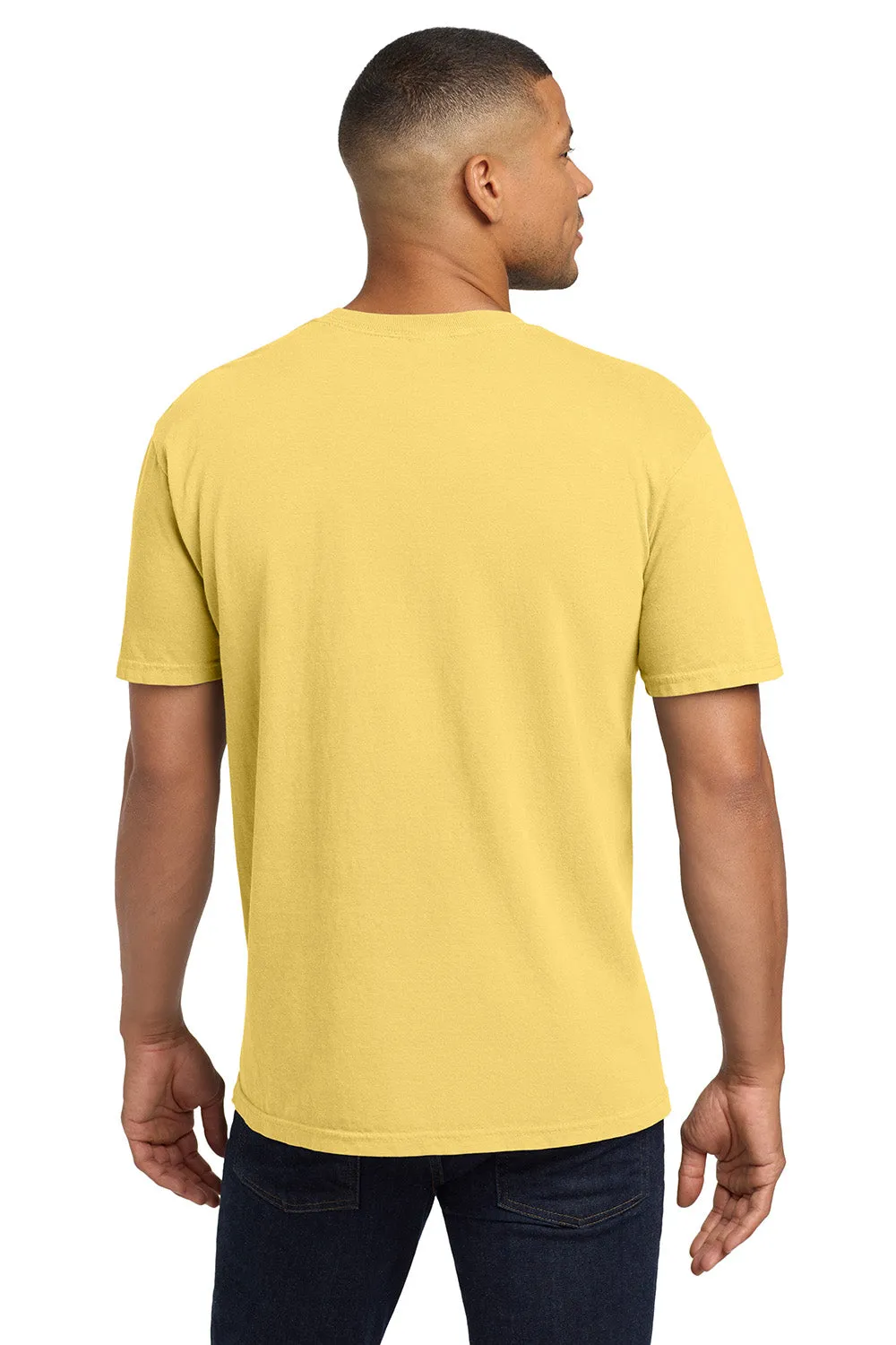 Comfort Colors Mens Short Sleeve Crewneck T-Shirt w/ Pocket - Butter Yellow