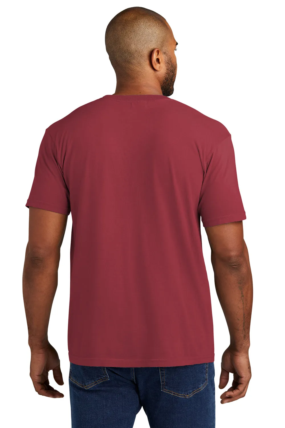 Comfort Colors Mens Short Sleeve Crewneck T-Shirt w/ Pocket - Chili Red