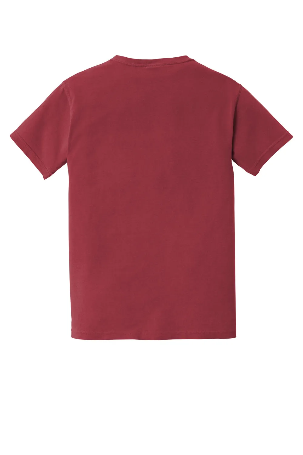 Comfort Colors Mens Short Sleeve Crewneck T-Shirt w/ Pocket - Chili Red