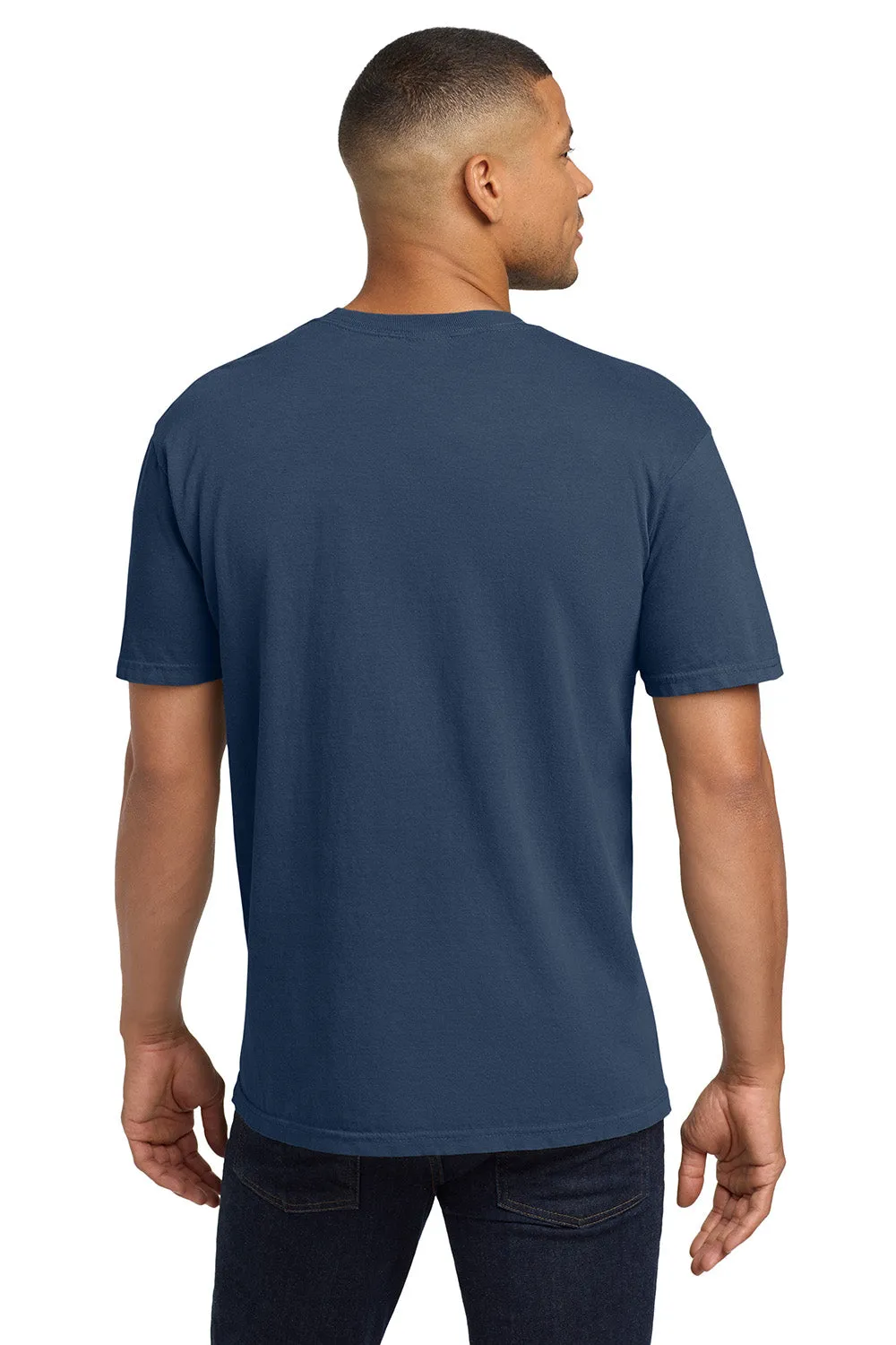Comfort Colors Mens Short Sleeve Crewneck T-Shirt w/ Pocket - China Blue