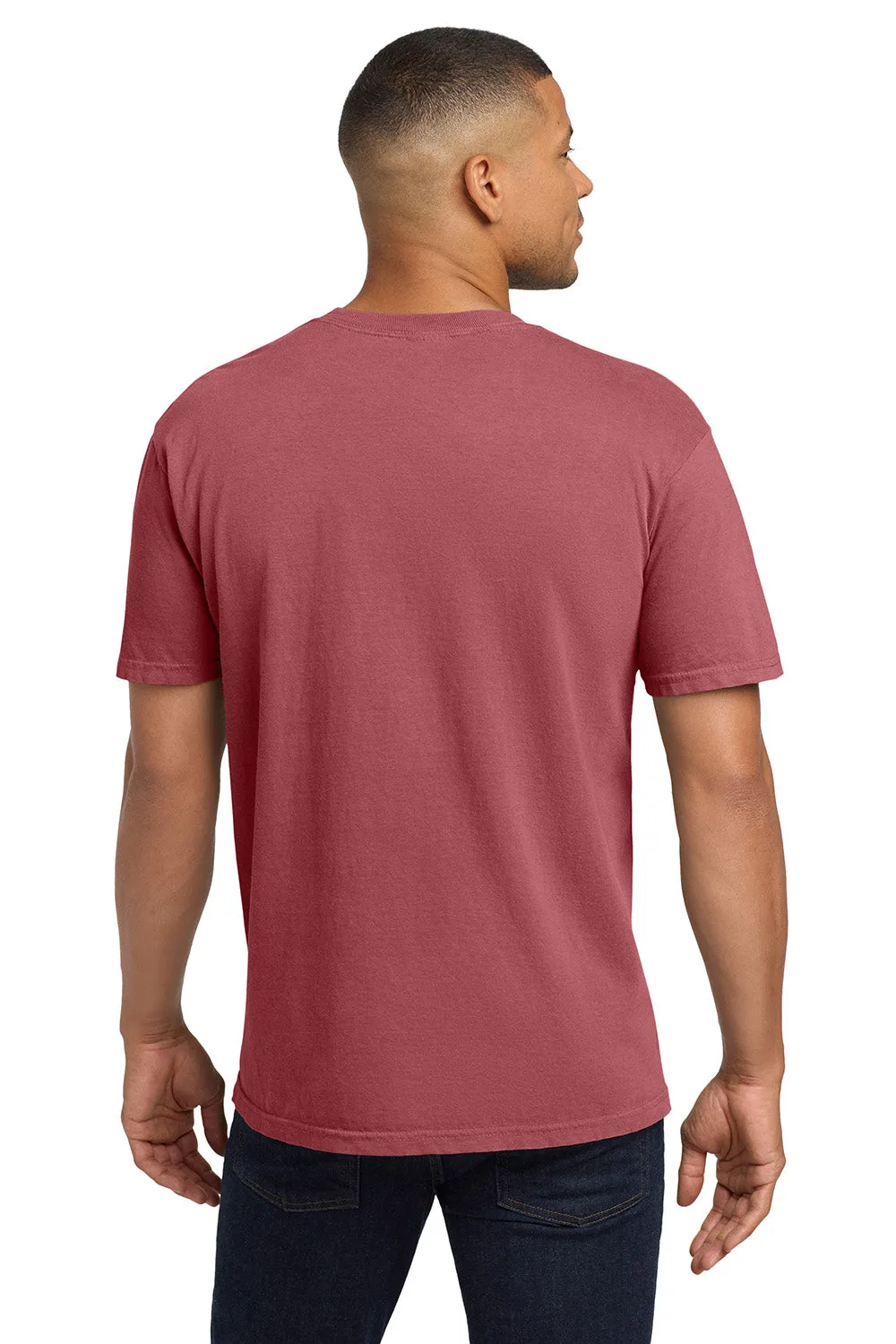 Comfort Colors Mens Short Sleeve Crewneck T-Shirt w/ Pocket - Crimson Red