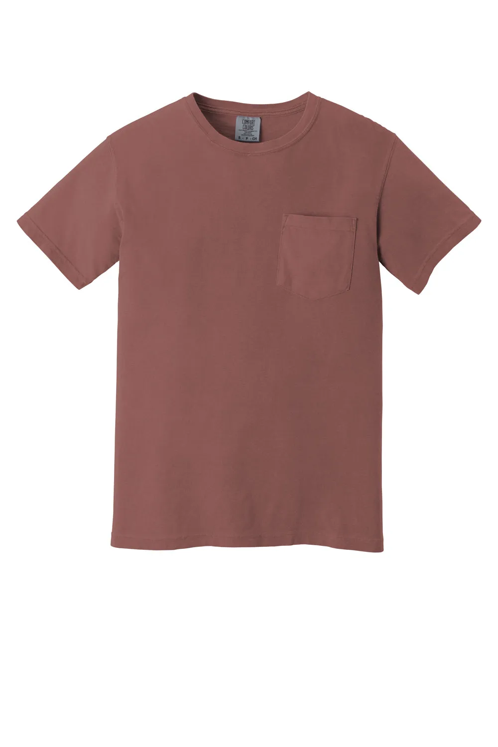 Comfort Colors Mens Short Sleeve Crewneck T-Shirt w/ Pocket - Cumin