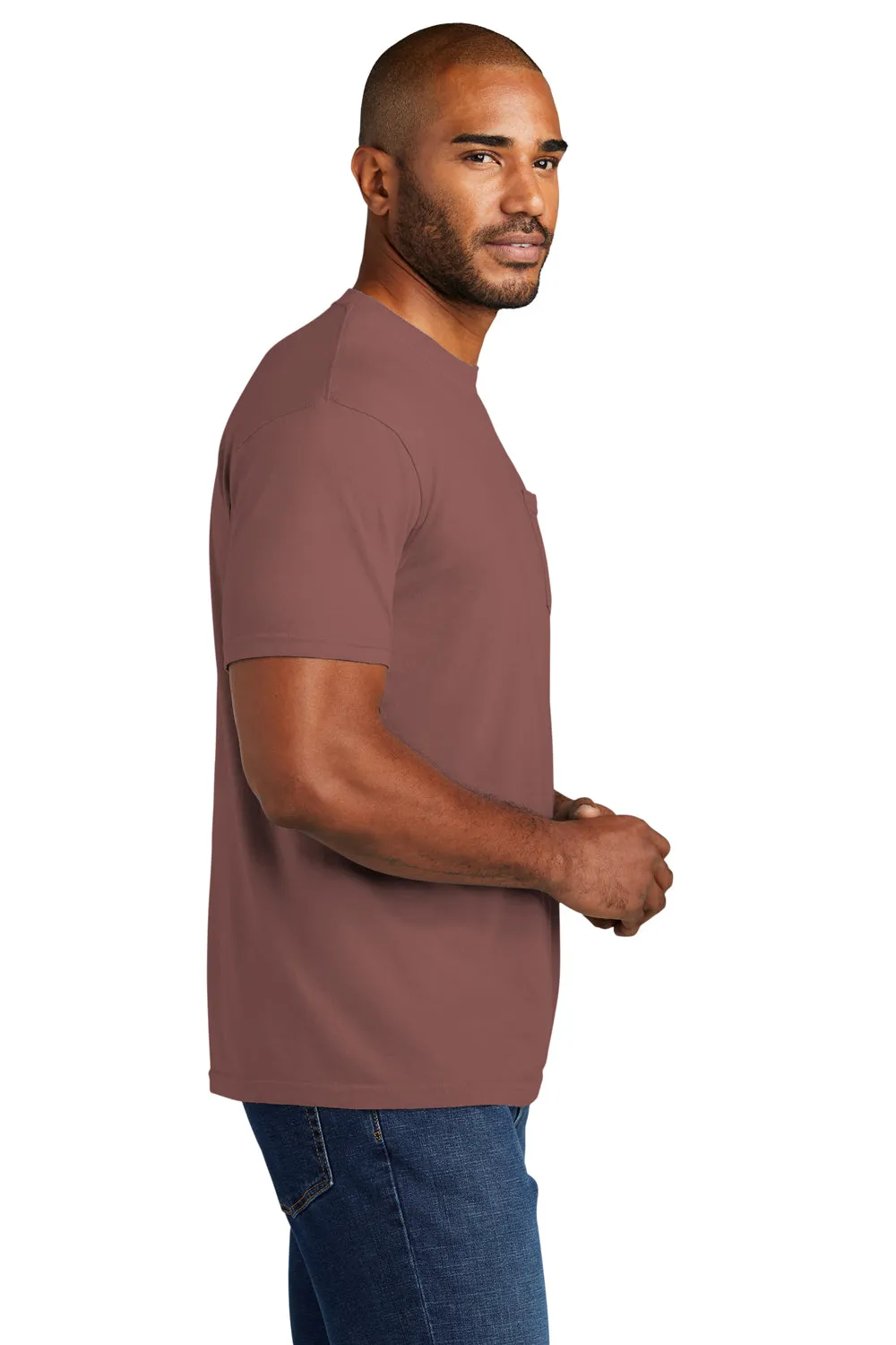 Comfort Colors Mens Short Sleeve Crewneck T-Shirt w/ Pocket - Cumin