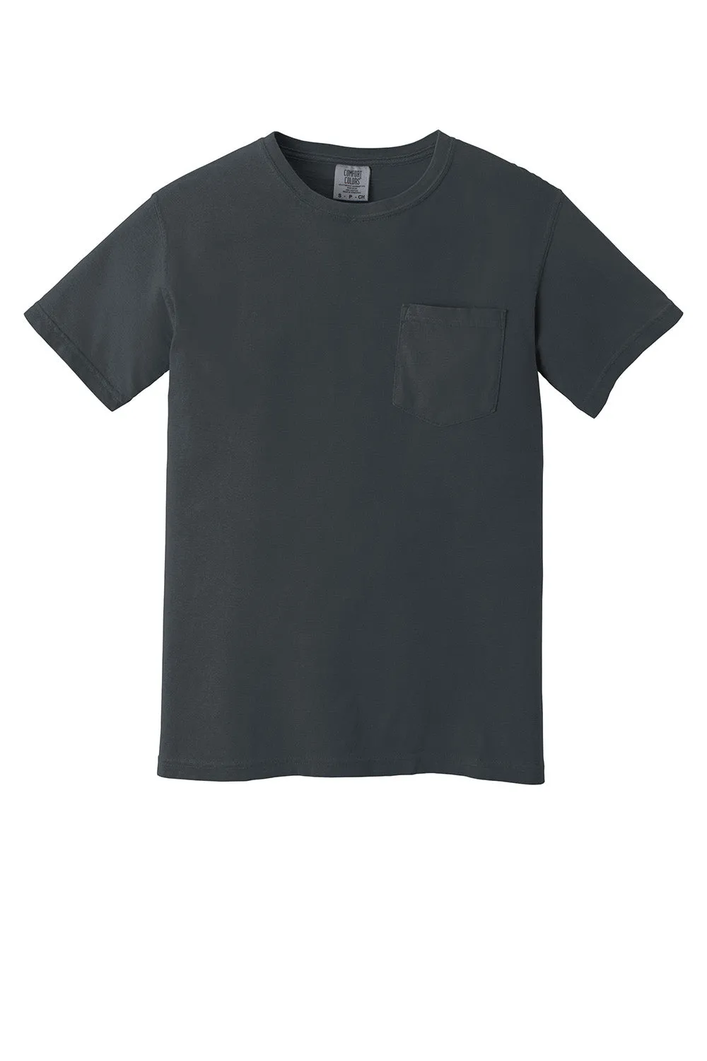 Comfort Colors Mens Short Sleeve Crewneck T-Shirt w/ Pocket - Denim Blue