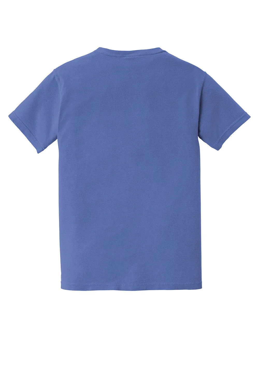 Comfort Colors Mens Short Sleeve Crewneck T-Shirt w/ Pocket - Flo Blue