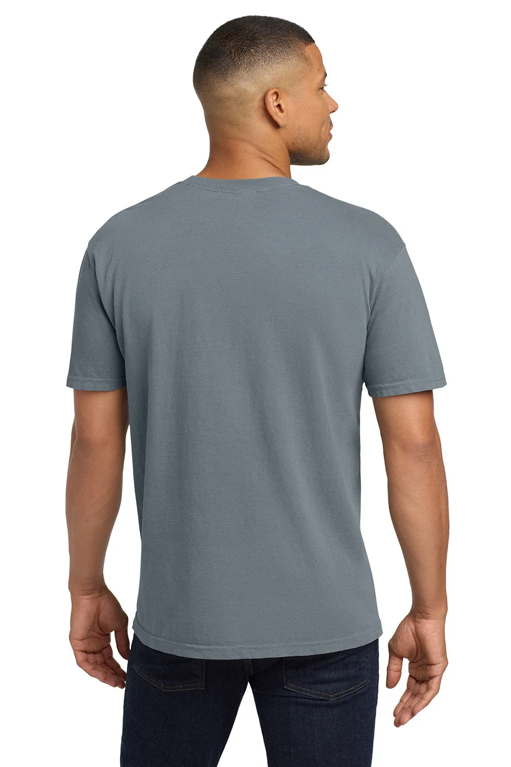 Comfort Colors Mens Short Sleeve Crewneck T-Shirt w/ Pocket - Granite Grey