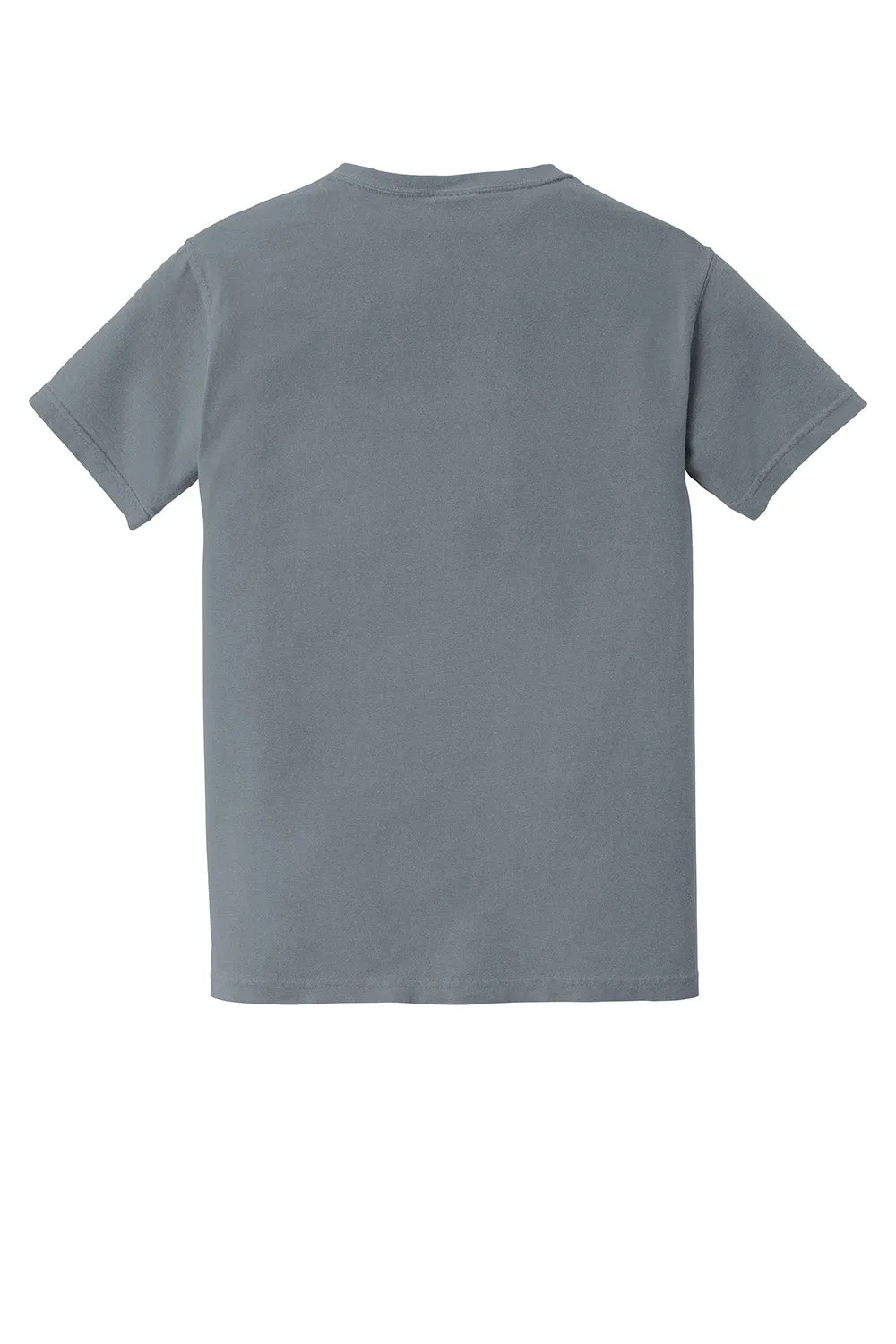 Comfort Colors Mens Short Sleeve Crewneck T-Shirt w/ Pocket - Granite Grey