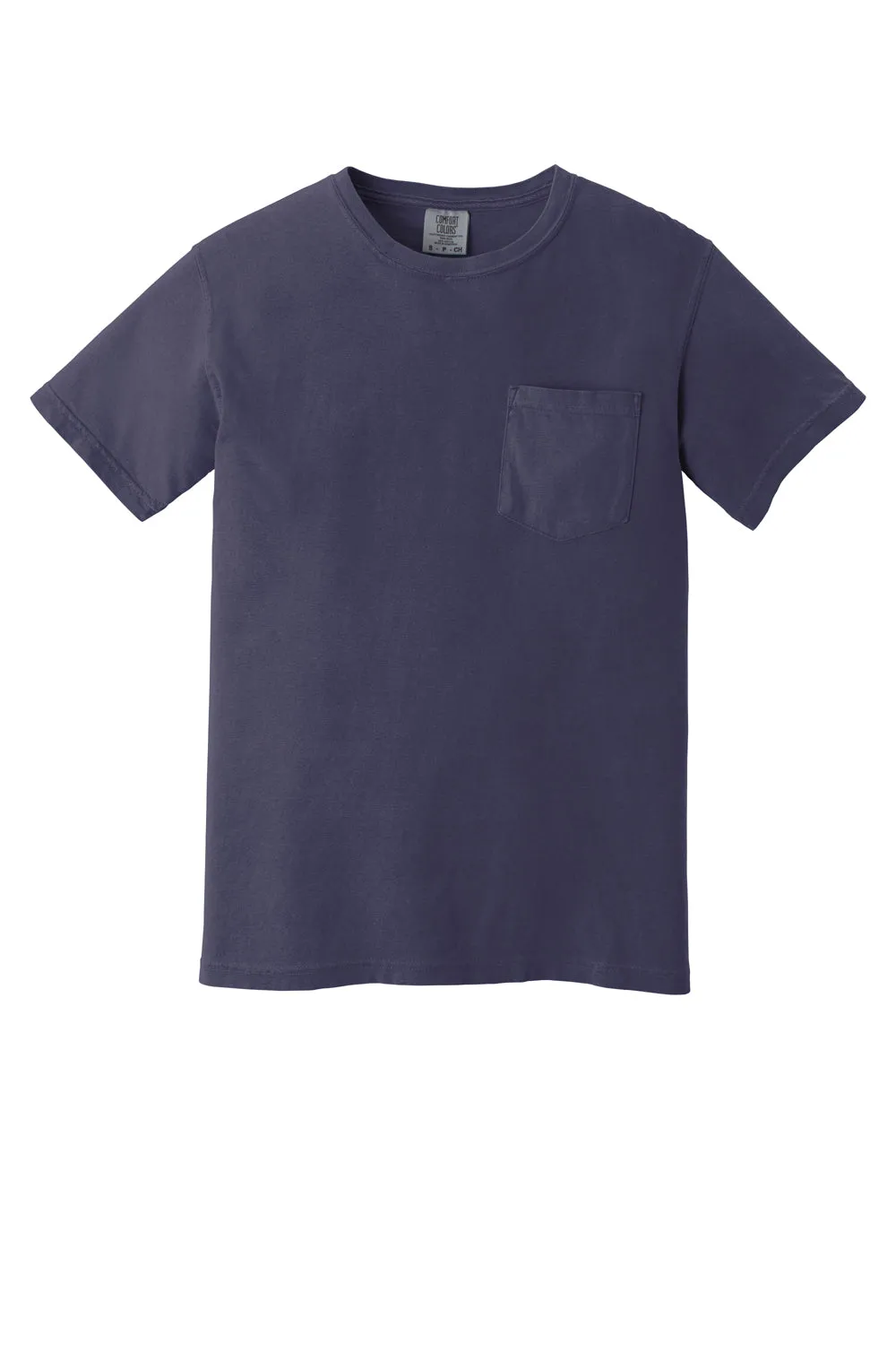Comfort Colors Mens Short Sleeve Crewneck T-Shirt w/ Pocket - Grape Purple
