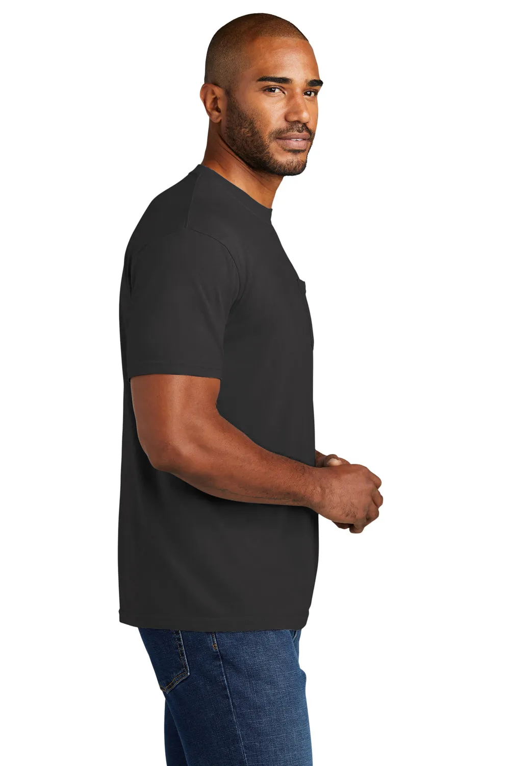 Comfort Colors Mens Short Sleeve Crewneck T-Shirt w/ Pocket - Graphite Grey