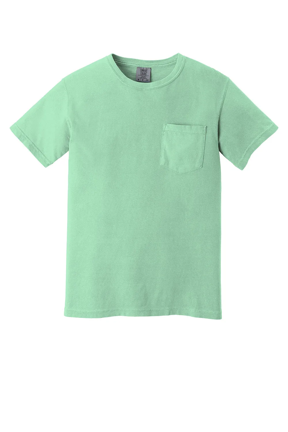 Comfort Colors Mens Short Sleeve Crewneck T-Shirt w/ Pocket - Island Reef Green