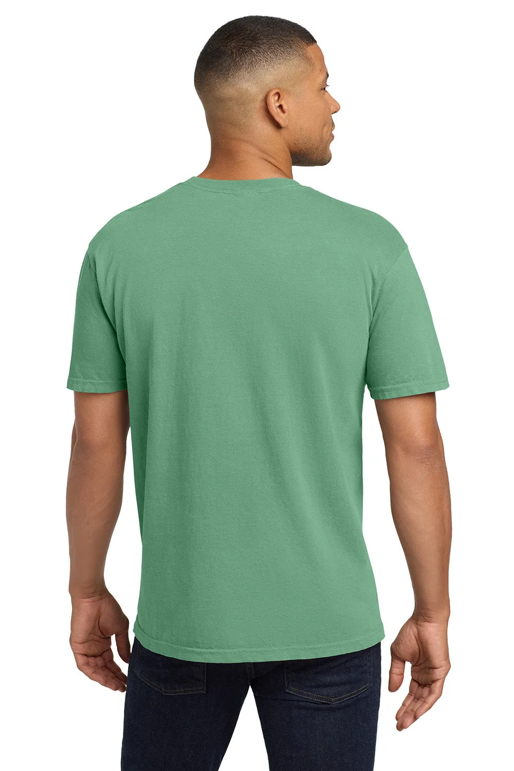 Comfort Colors Mens Short Sleeve Crewneck T-Shirt w/ Pocket - Light Green