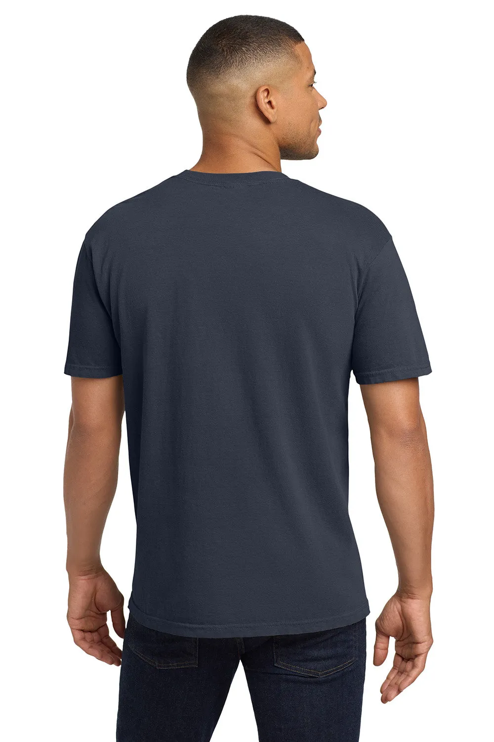 Comfort Colors Mens Short Sleeve Crewneck T-Shirt w/ Pocket - Midnight Blue