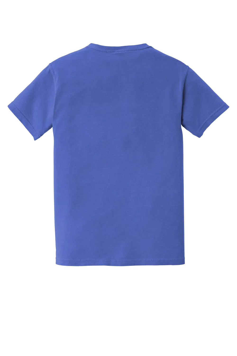 Comfort Colors Mens Short Sleeve Crewneck T-Shirt w/ Pocket - Mystic Blue