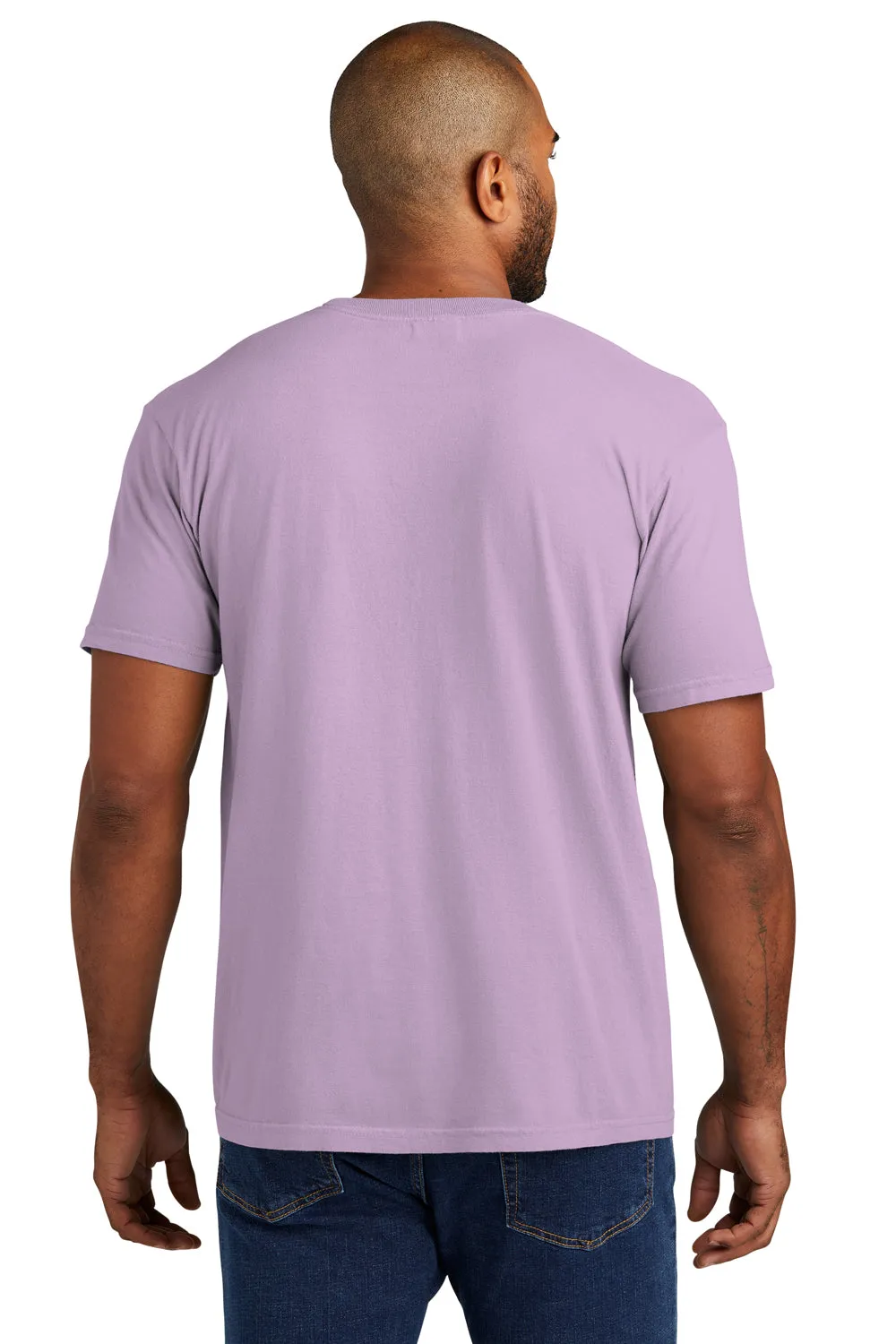 Comfort Colors Mens Short Sleeve Crewneck T-Shirt w/ Pocket - Orchid Purple