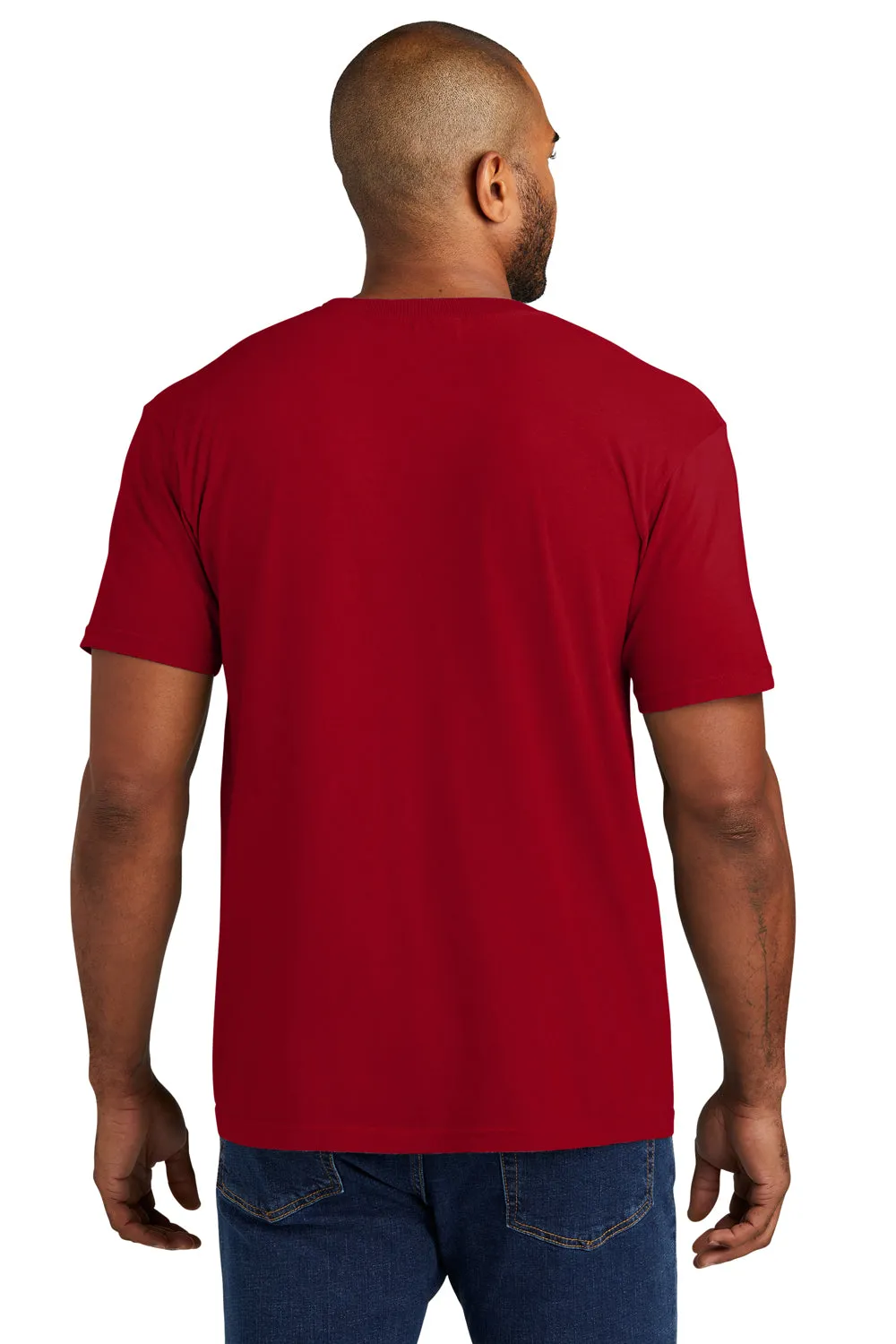 Comfort Colors Mens Short Sleeve Crewneck T-Shirt w/ Pocket - Red