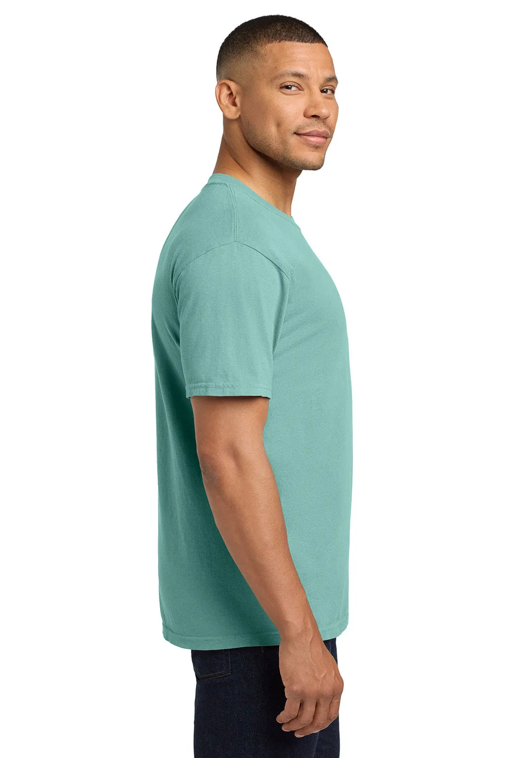 Comfort Colors Mens Short Sleeve Crewneck T-Shirt w/ Pocket - Seafoam Green
