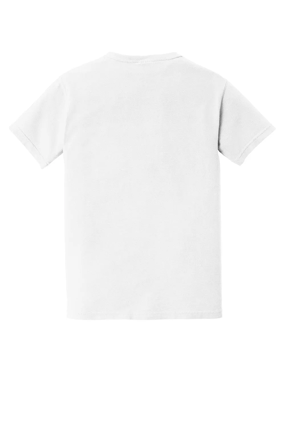 Comfort Colors Mens Short Sleeve Crewneck T-Shirt w/ Pocket - White