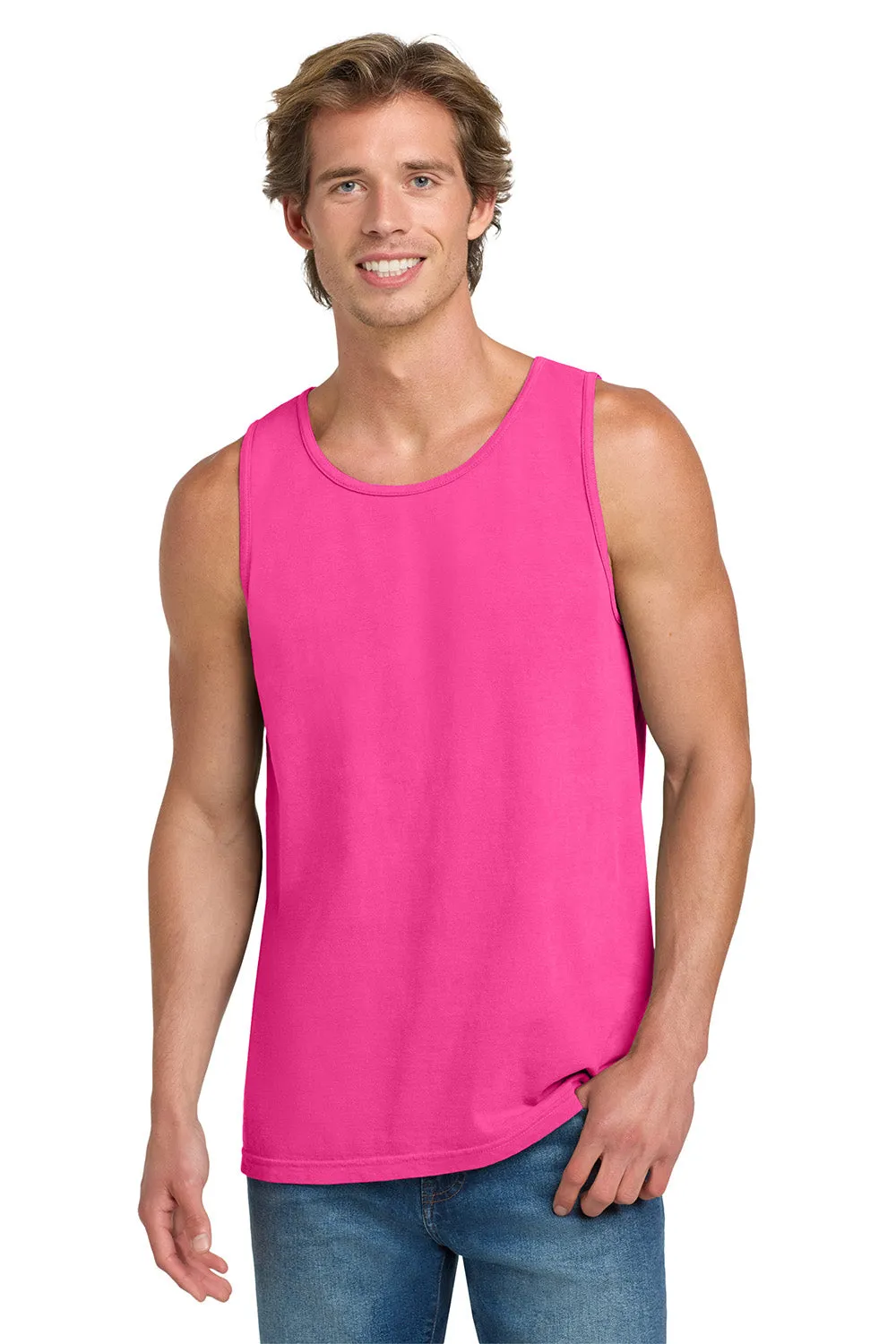 Comfort Colors Mens Tank Top - Neon Pink