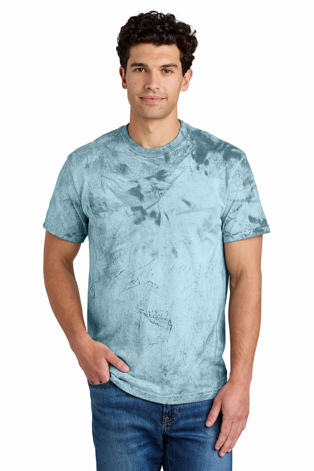 Comfort Colors Mens Color Blast Short Sleeve Crewneck T-Shirt - Ocean Blue
