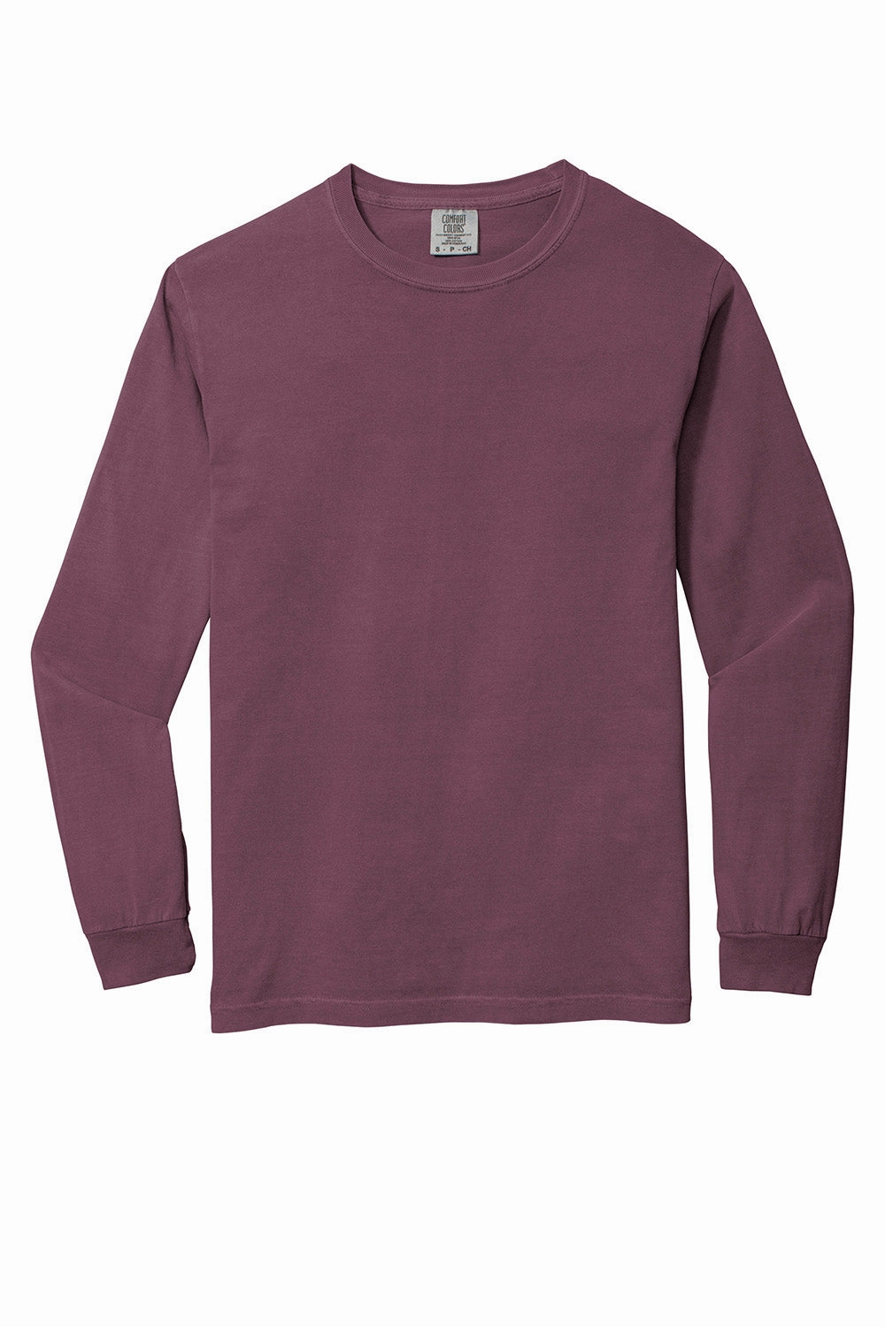 Comfort Colors Mens Long Sleeve Crewneck T-Shirt - Berry