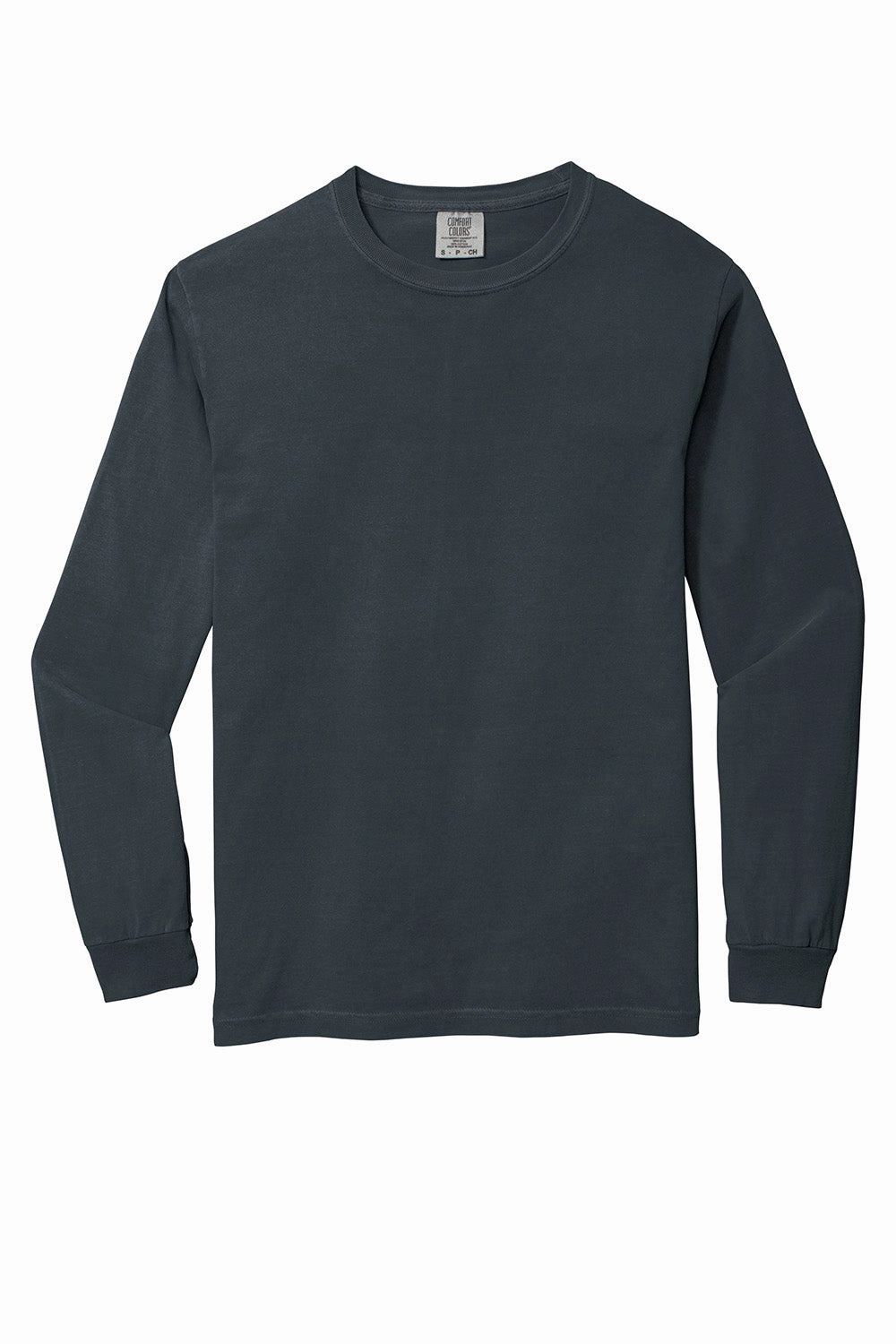 Comfort Colors Mens Long Sleeve Crewneck T-Shirt - Denim Blue