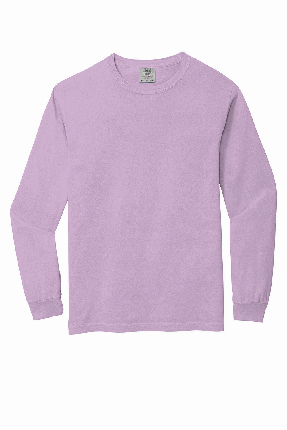 Comfort Colors Mens Long Sleeve Crewneck T-Shirt - Orchid Purple