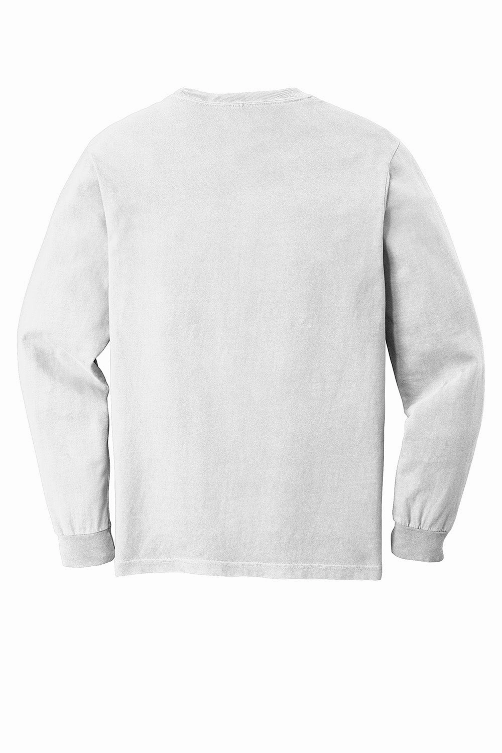 Comfort Colors Mens Long Sleeve Crewneck T-Shirt - White