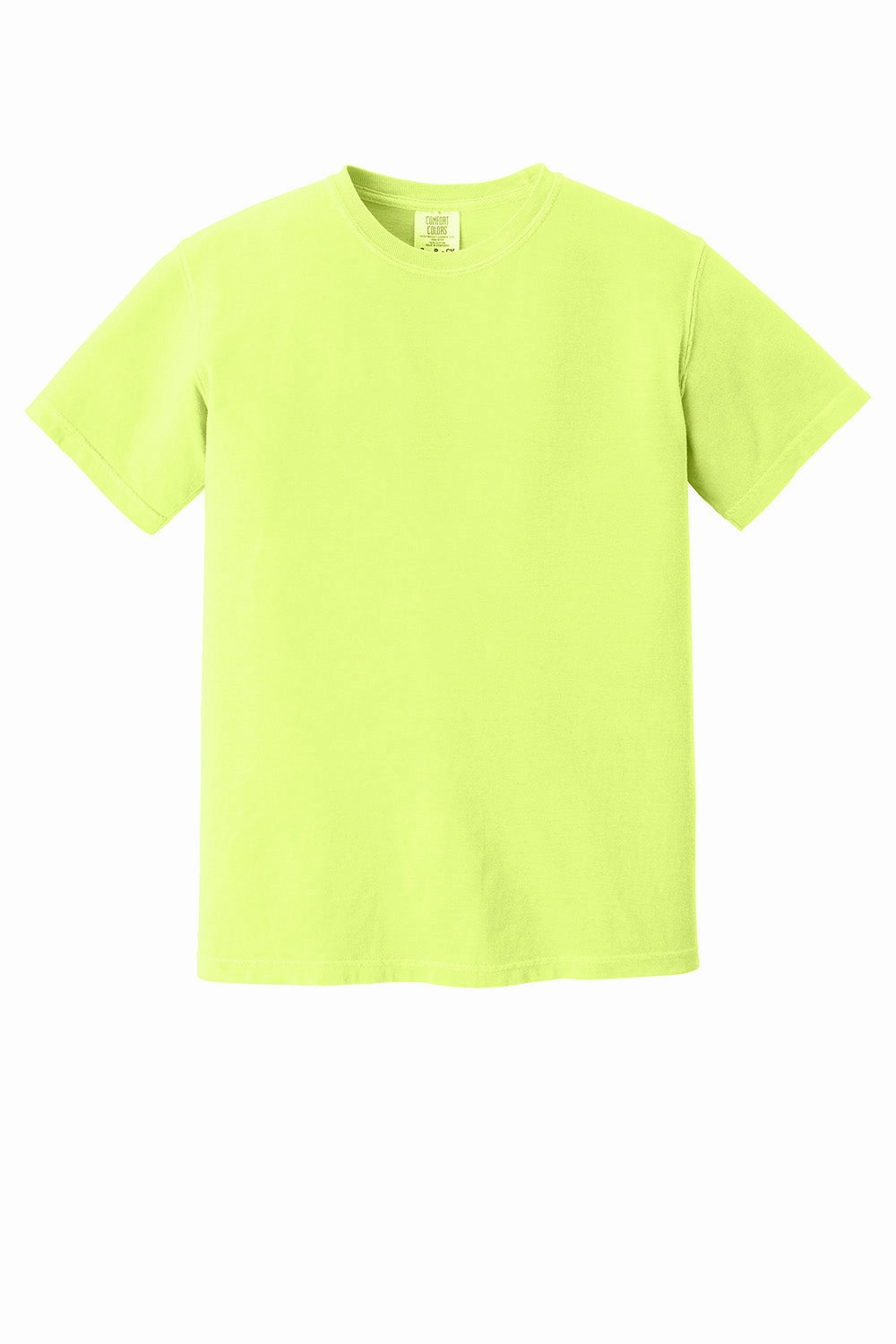 Comfort Colors Mens Short Sleeve Crewneck T-Shirt - Neon Lemon Yellow