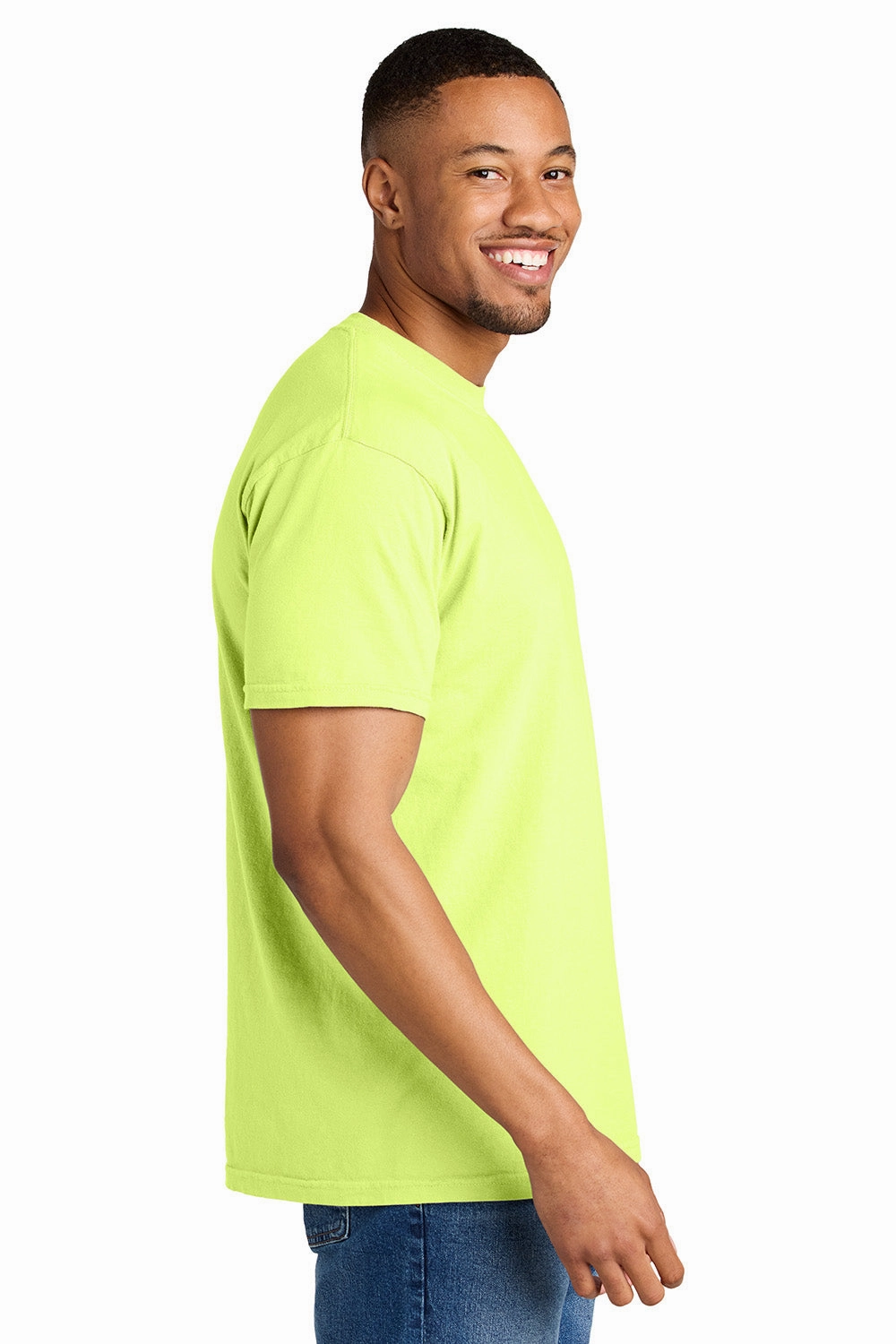 Comfort Colors Mens Short Sleeve Crewneck T-Shirt - Neon Lemon Yellow