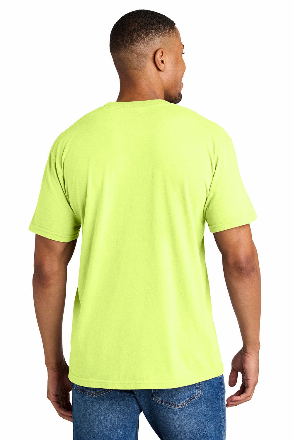 Comfort Colors Mens Short Sleeve Crewneck T-Shirt - Neon Lemon Yellow