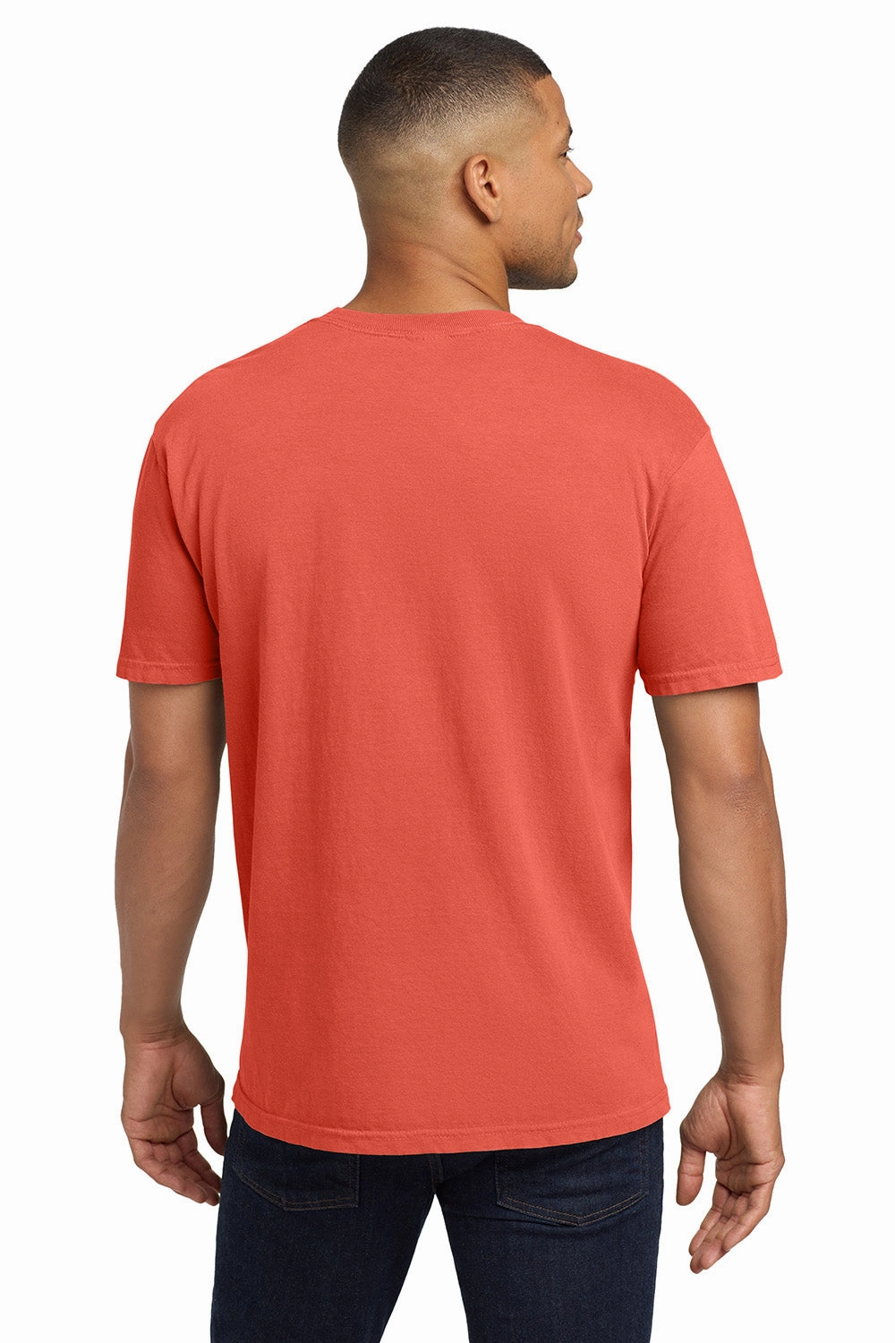 Comfort Colors Mens Short Sleeve Crewneck T-Shirt w/ Pocket - Bright Salmon