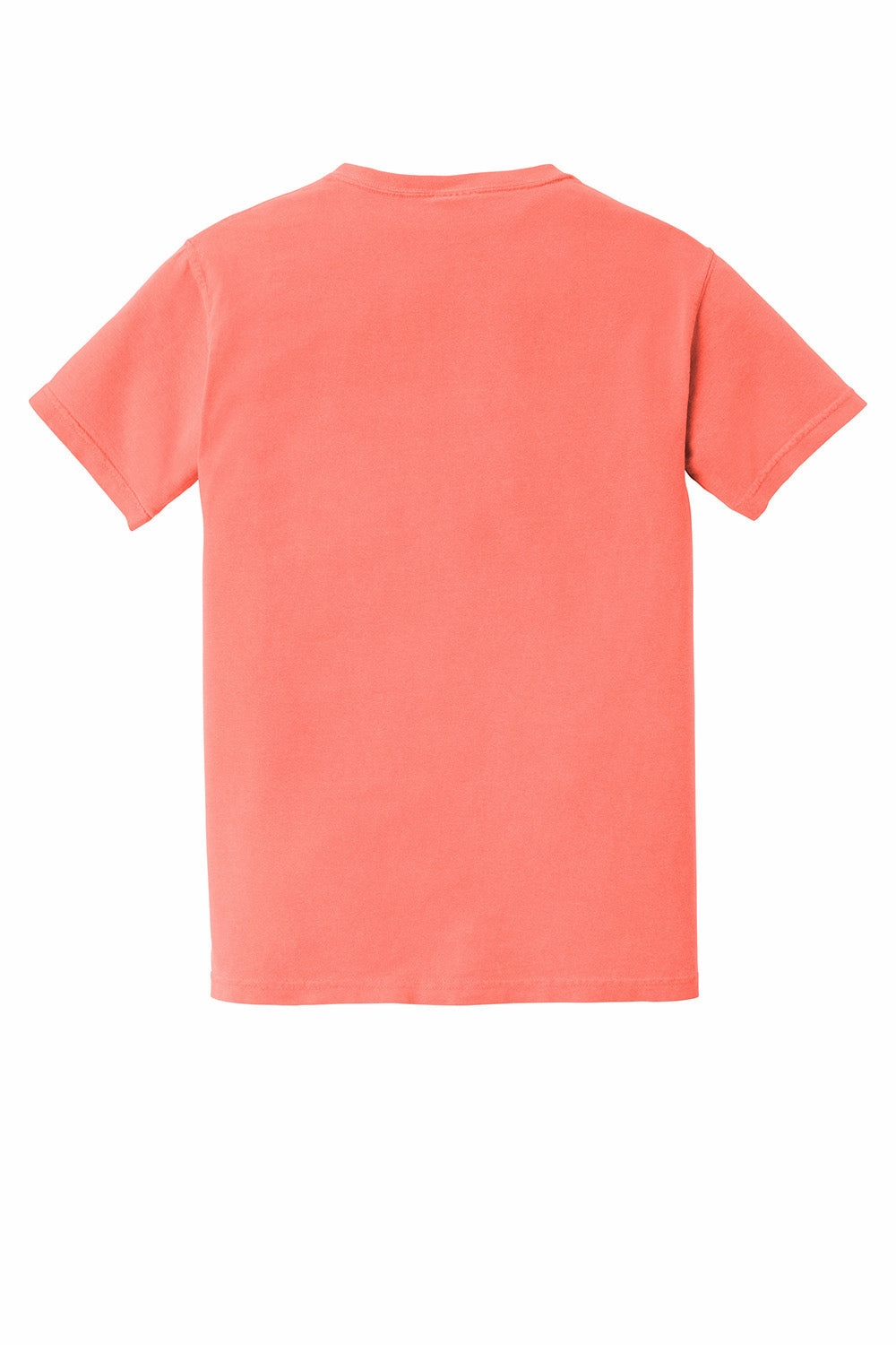Comfort Colors Mens Short Sleeve Crewneck T-Shirt w/ Pocket - Neon Red Orange