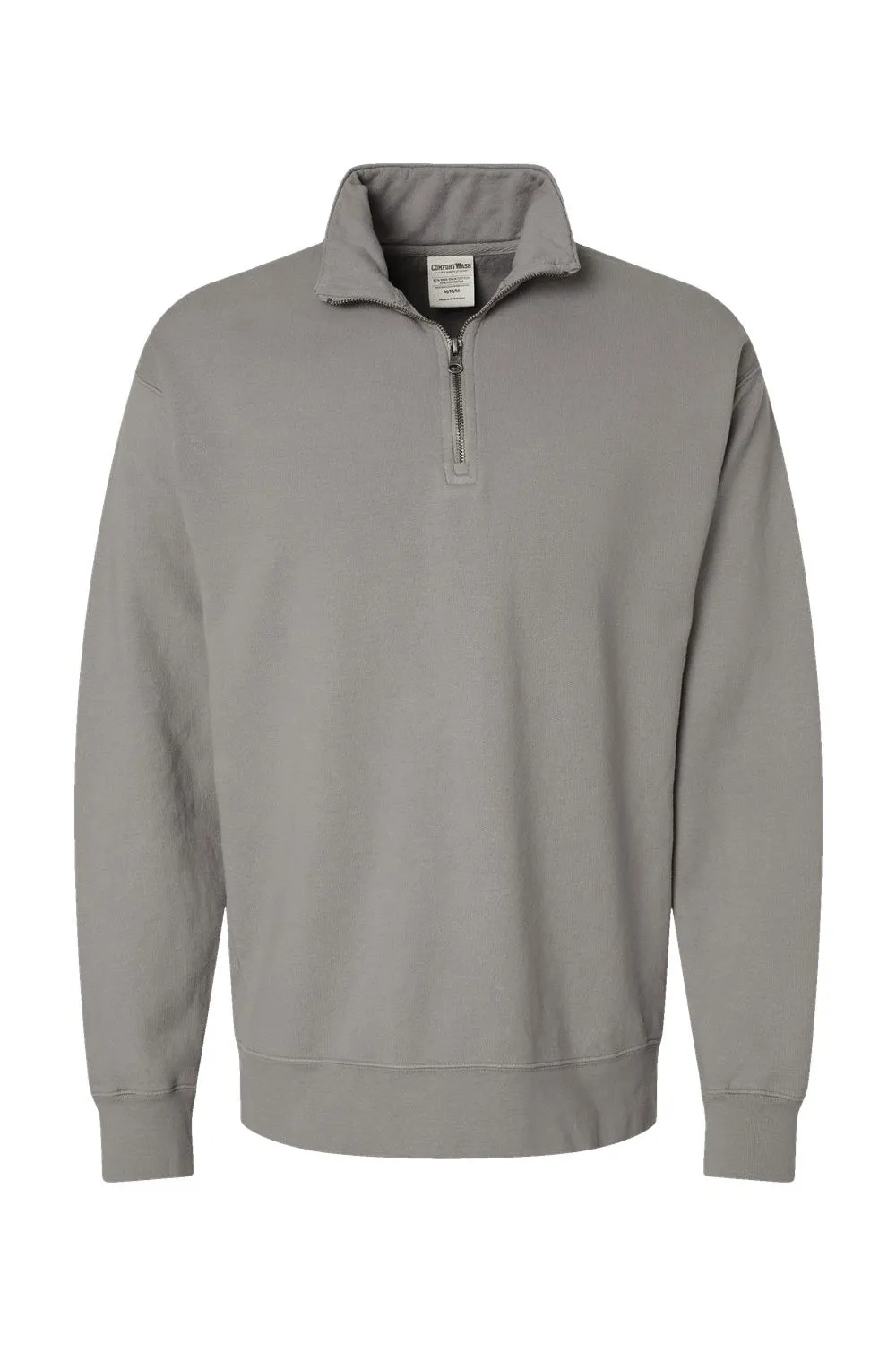 ComfortWash By Hanes Mens 1/4 Zip Sweatshirt - Concrete Grey
