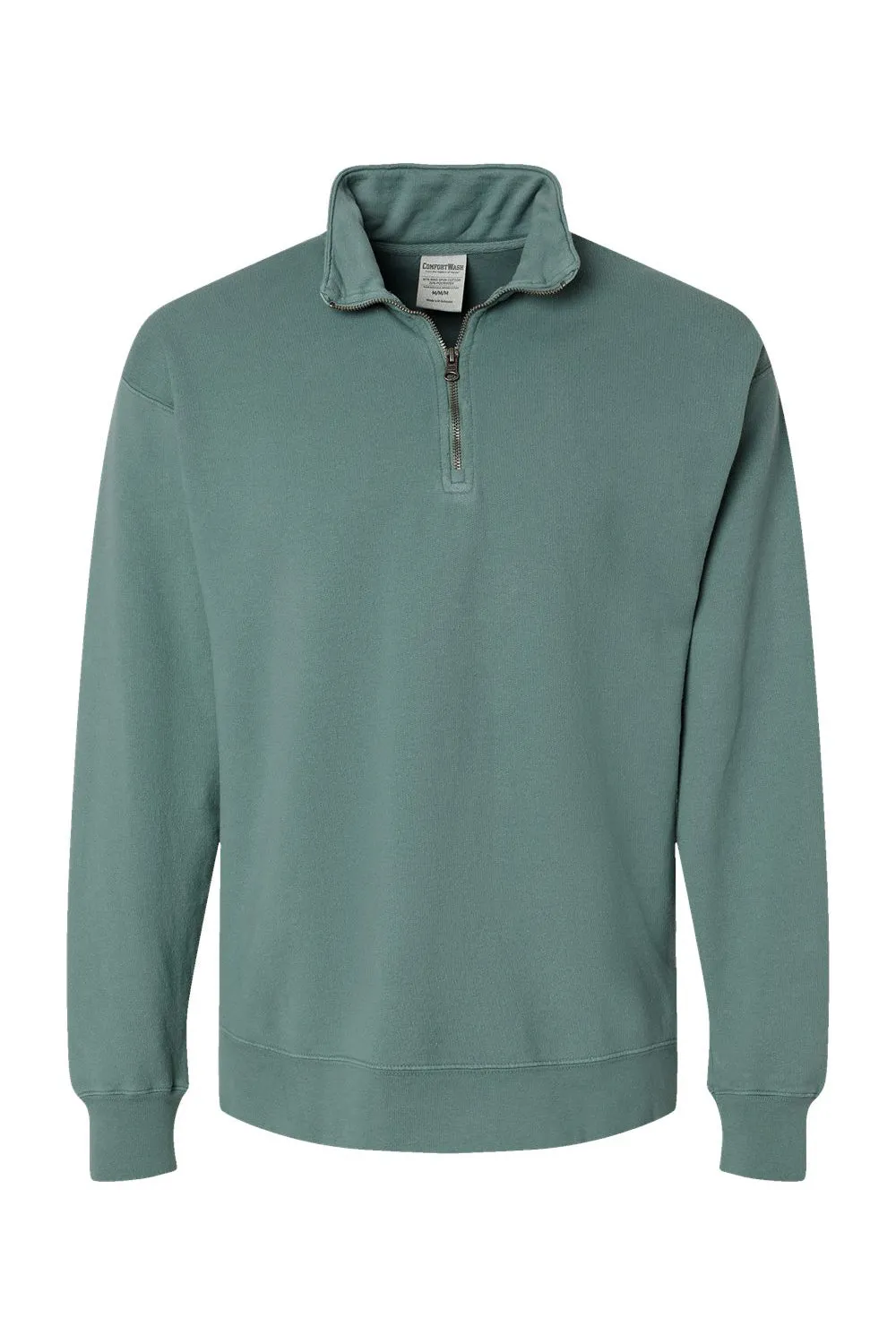 ComfortWash By Hanes Mens 1/4 Zip Sweatshirt - Cypress Green