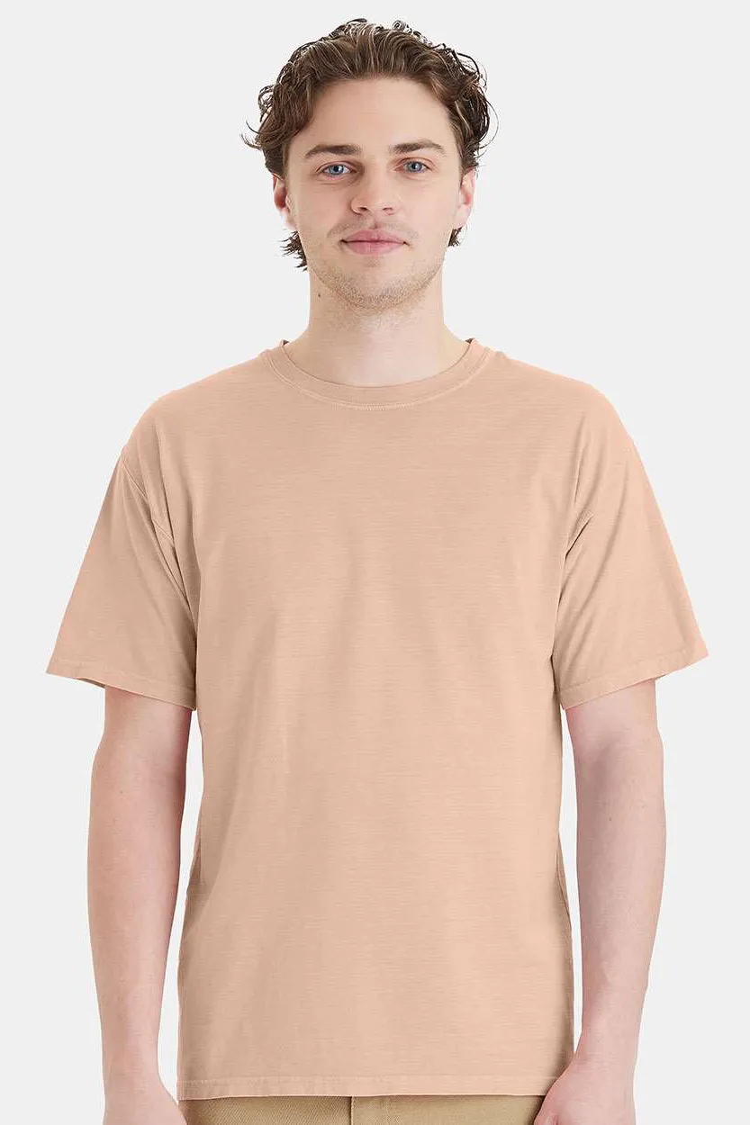 ComfortWash By Hanes Mens Botanical Dyed Short Sleeve Crewneck T-Shirt - Botanical Annatto