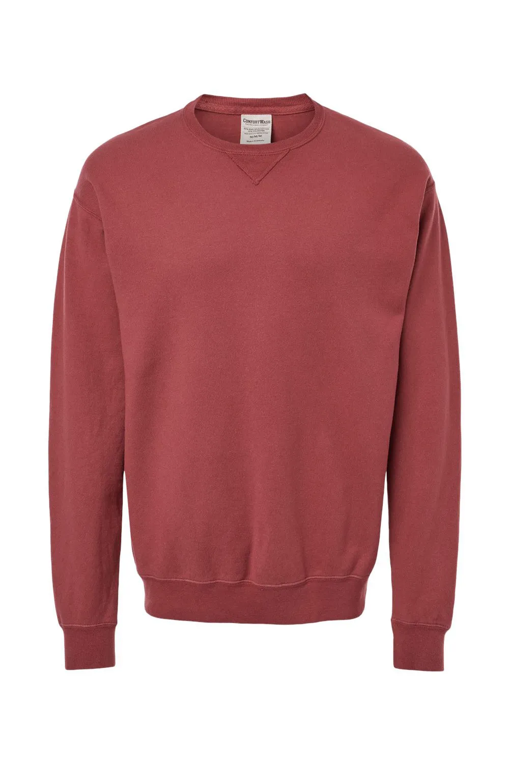 ComfortWash By Hanes Mens Crewneck Sweatshirt - Cayenne Red