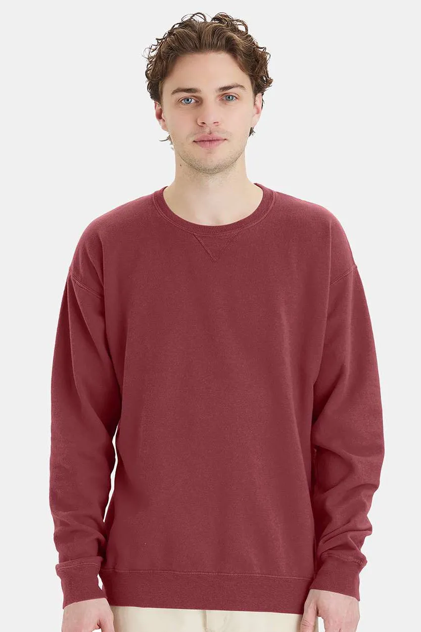 ComfortWash By Hanes Mens Crewneck Sweatshirt - Cayenne Red