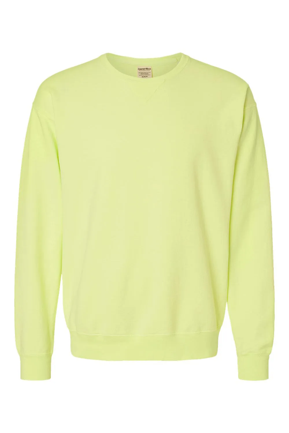 ComfortWash By Hanes Mens Crewneck Sweatshirt - Chic Lime Green