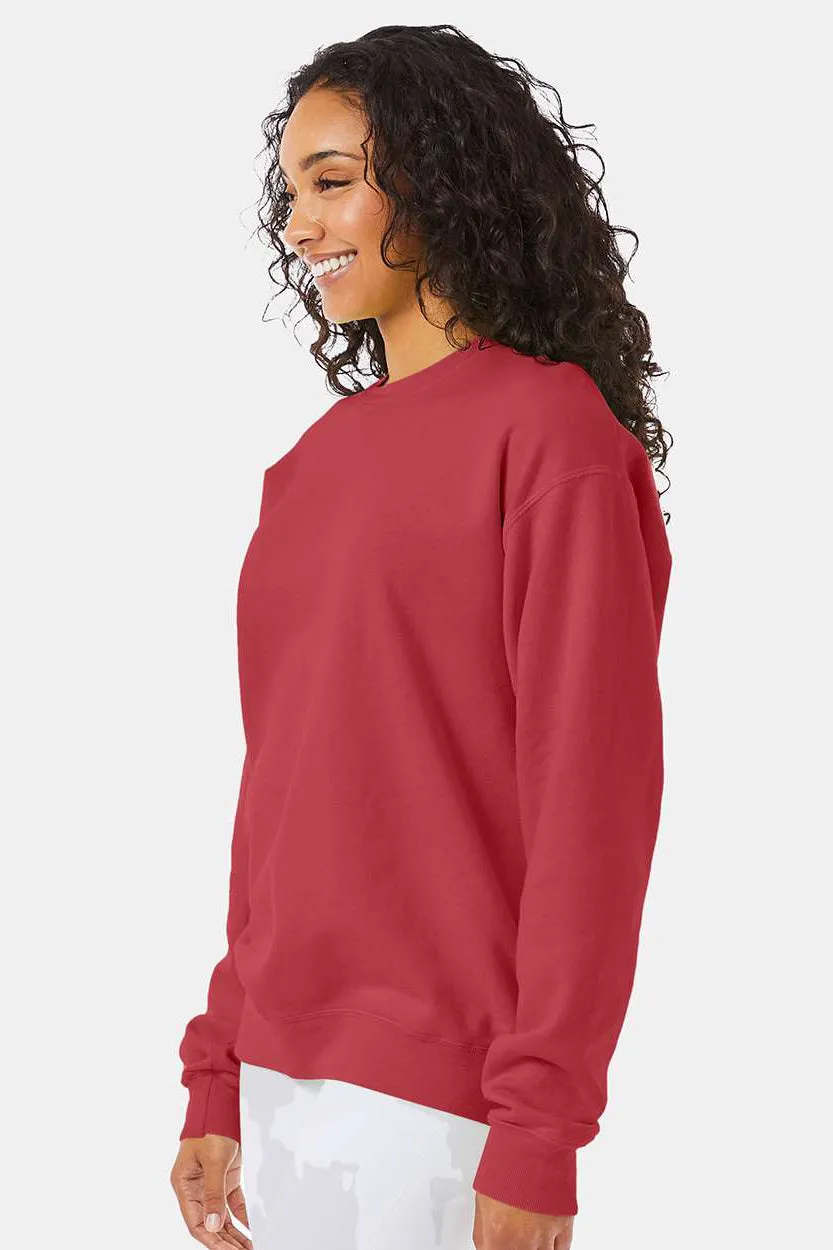 ComfortWash By Hanes Mens Crewneck Sweatshirt - Crimson Fall Red