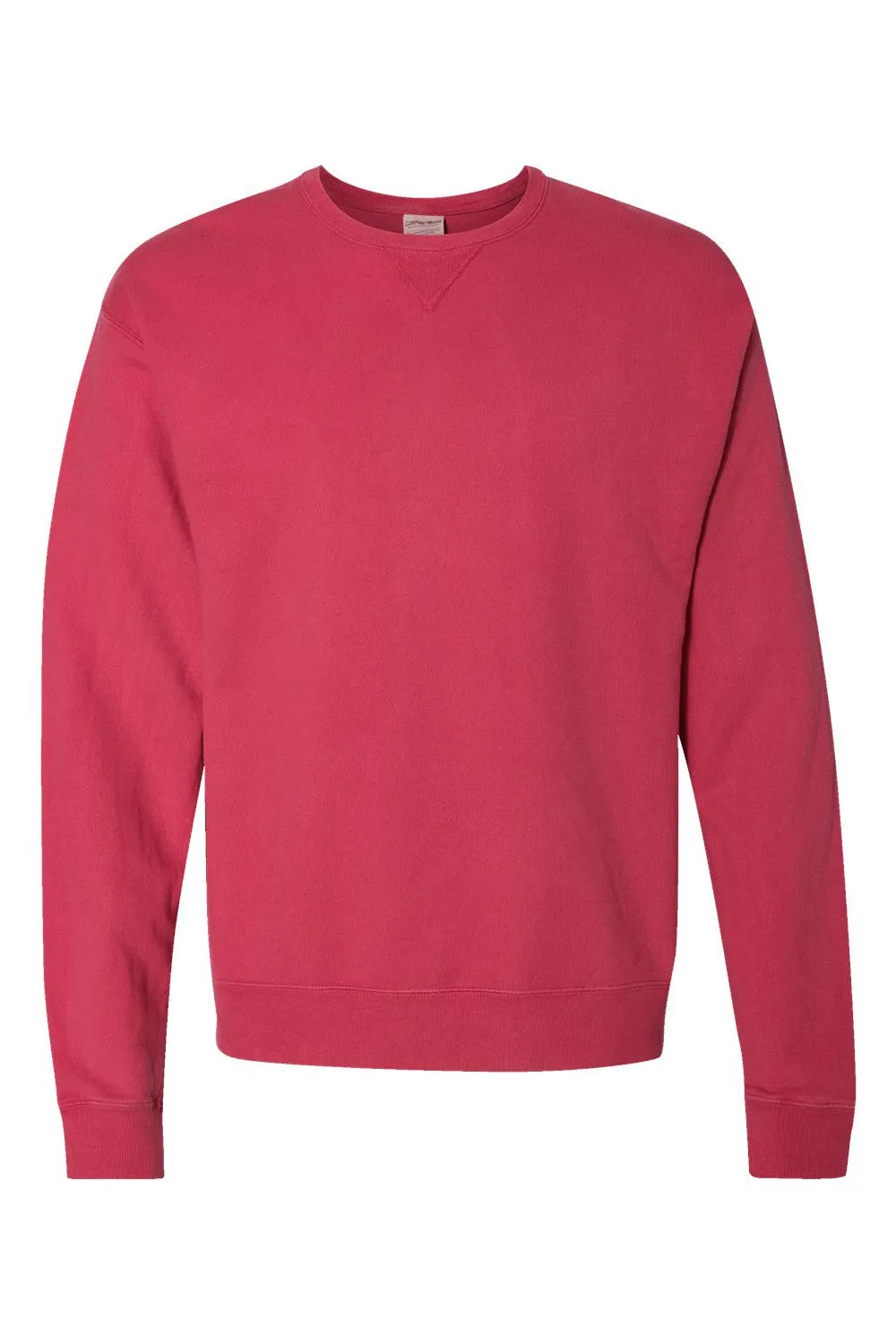 ComfortWash By Hanes Mens Crewneck Sweatshirt - Crimson Fall Red